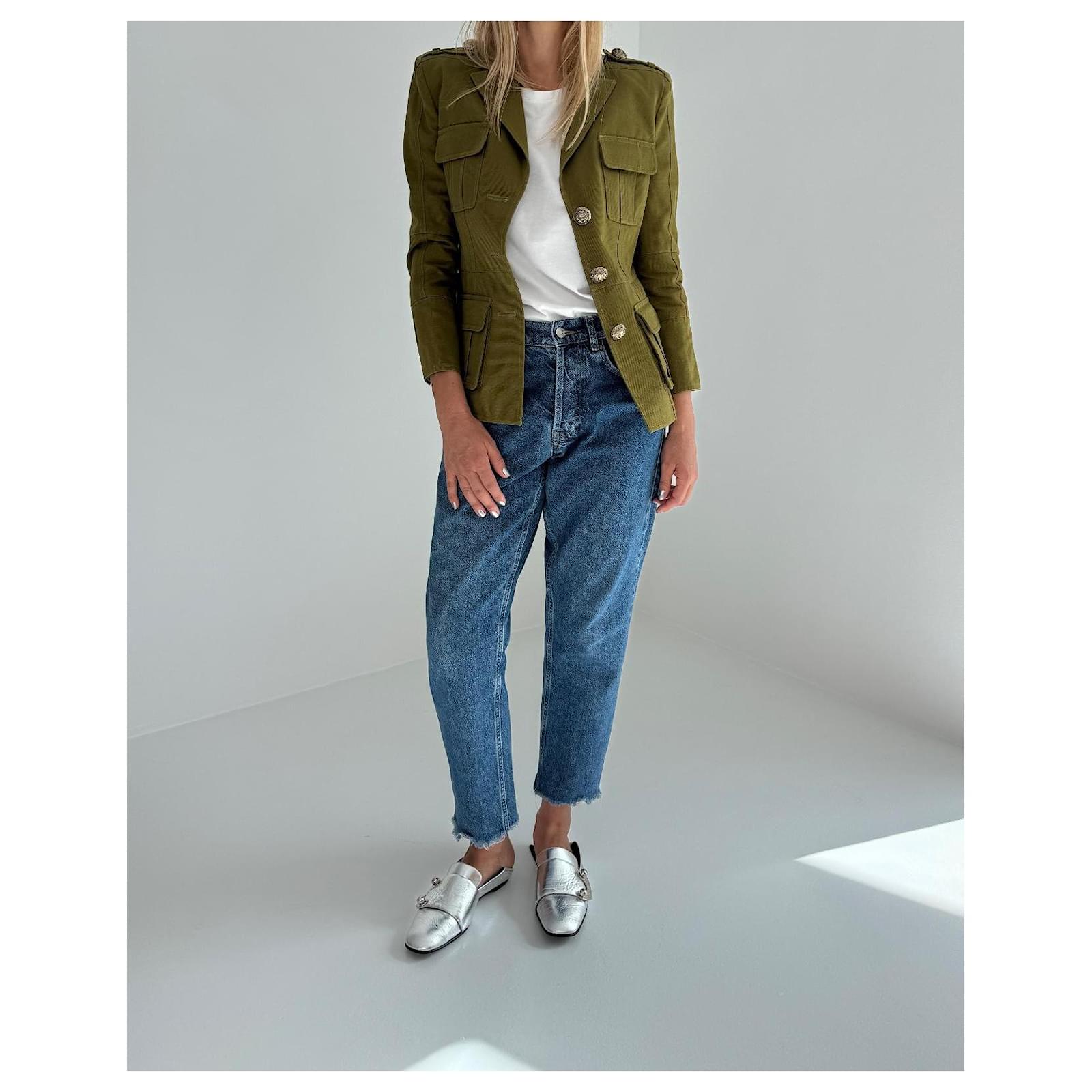 Balmain Military Jacket Khaki Cotton ref.2536835 - Joli Closet