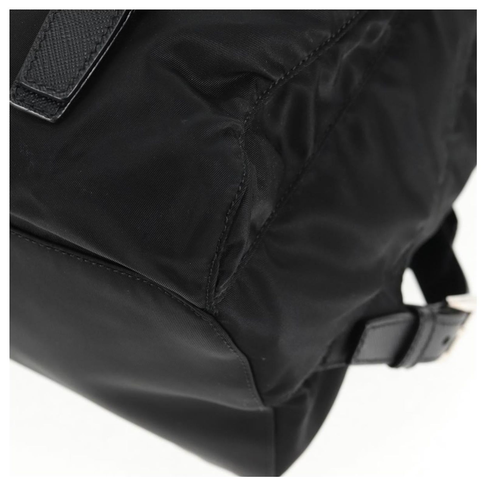 PRADA Sequin Backpack Nylon Black Silver Auth 141151M  display picture 3