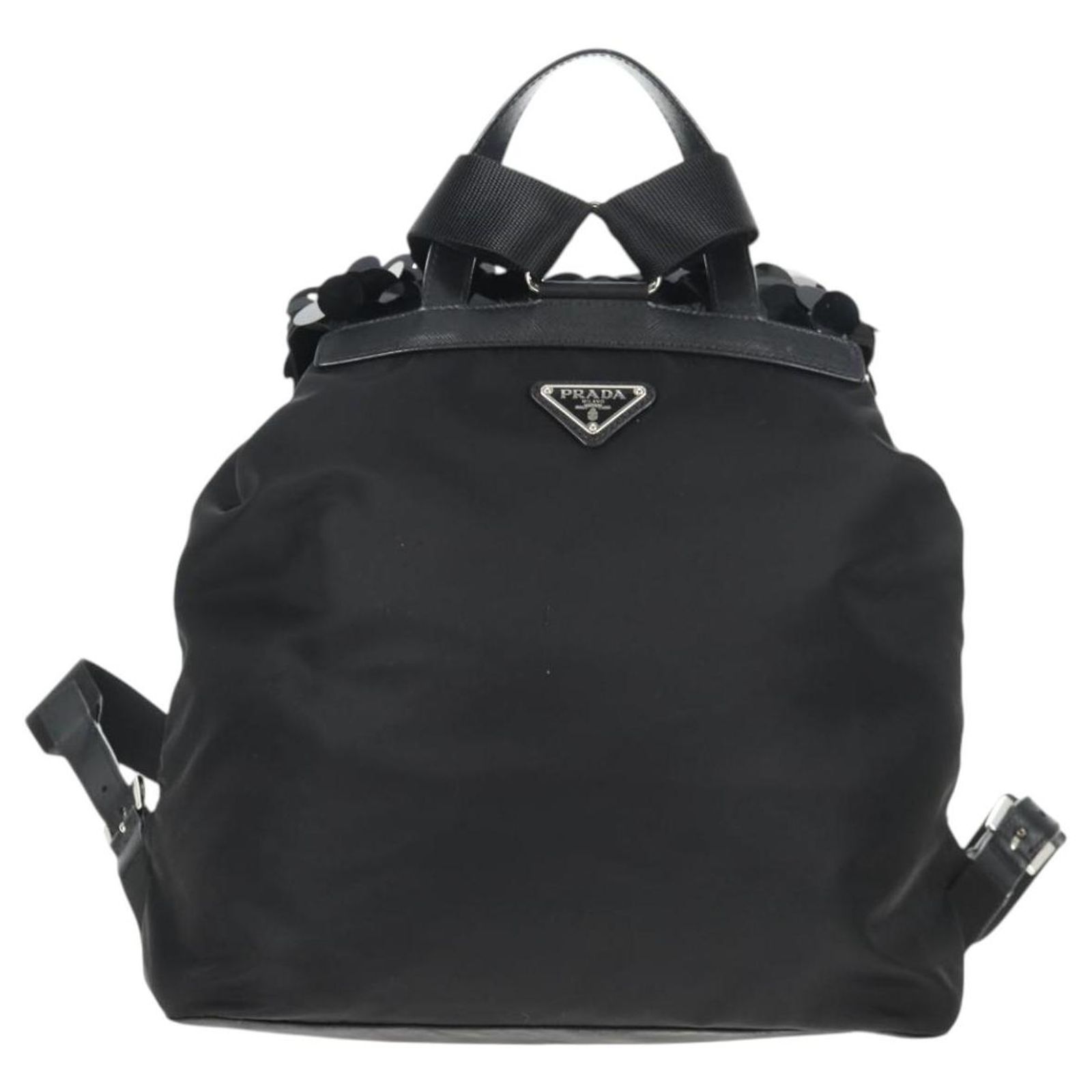 PRADA Backpack Nylon Black Silver Black Small Re-Nylon backpack | PRADA - United States main image 3