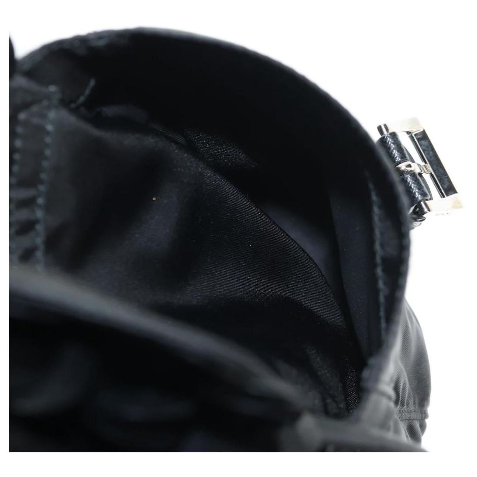 PRADA Sequin Backpack Nylon Black Silver Auth 141151M PRADA Sequin Backpack Nylon Black Silver Auth 141151M | eBay main image 4