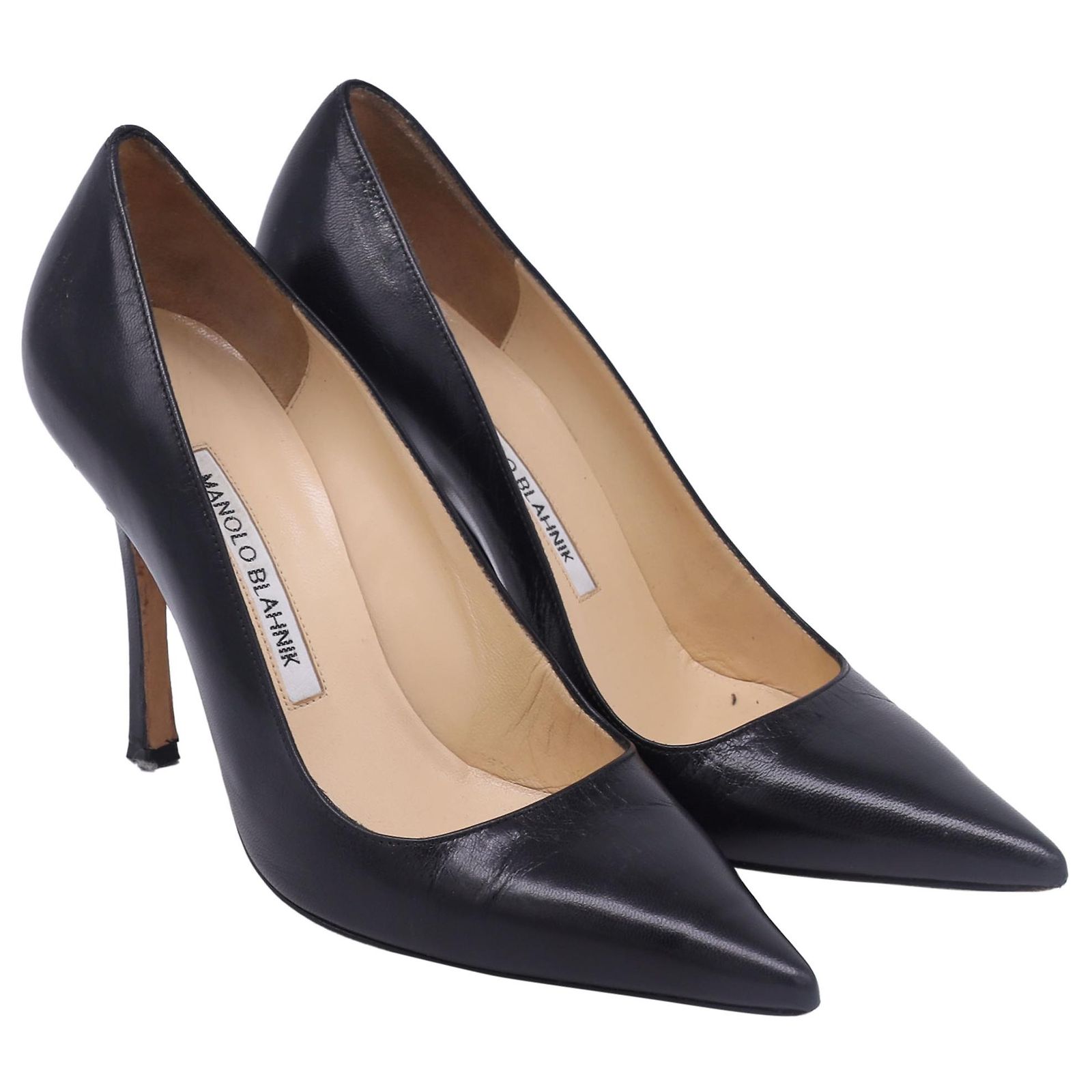 Escarpins Manolo Blahnik TIZI 105 Satin Noir à Lanières Et Nœud - Taille 40 - Neuf Avec Emballage