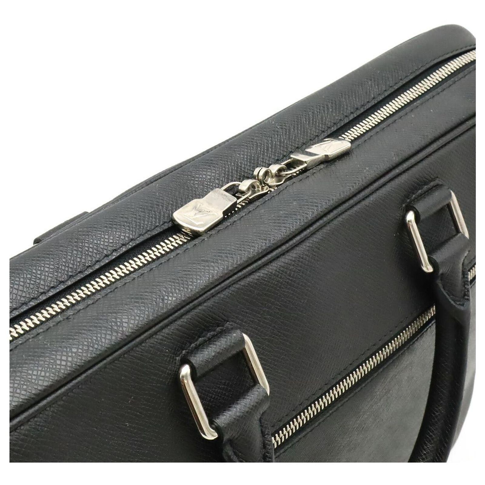Louis Vuitton PDB MM NM Taiga Briefcase Black Leather ref 