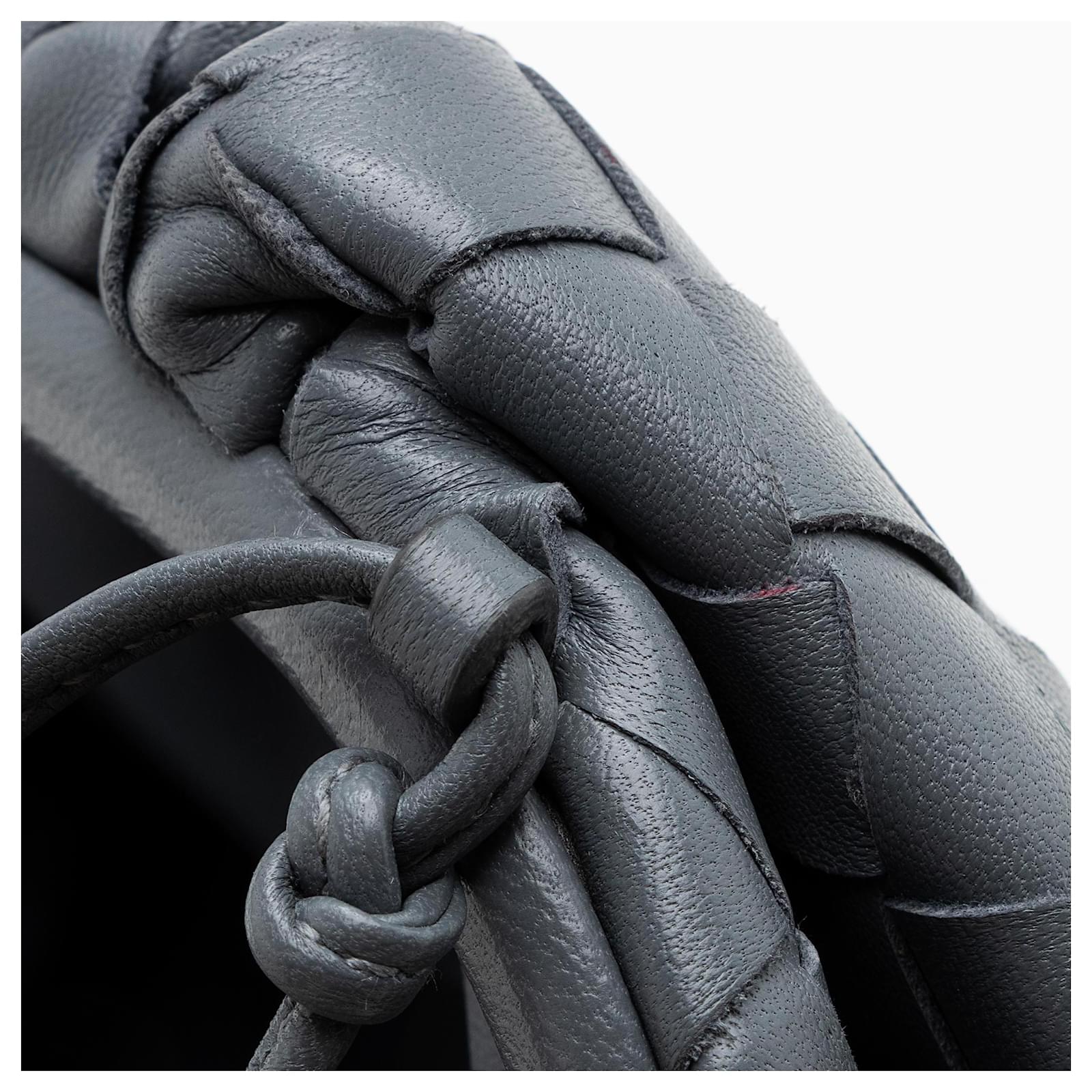 Bottega Veneta Intrecciato Nappa Leather Mini Pouch Grey ref