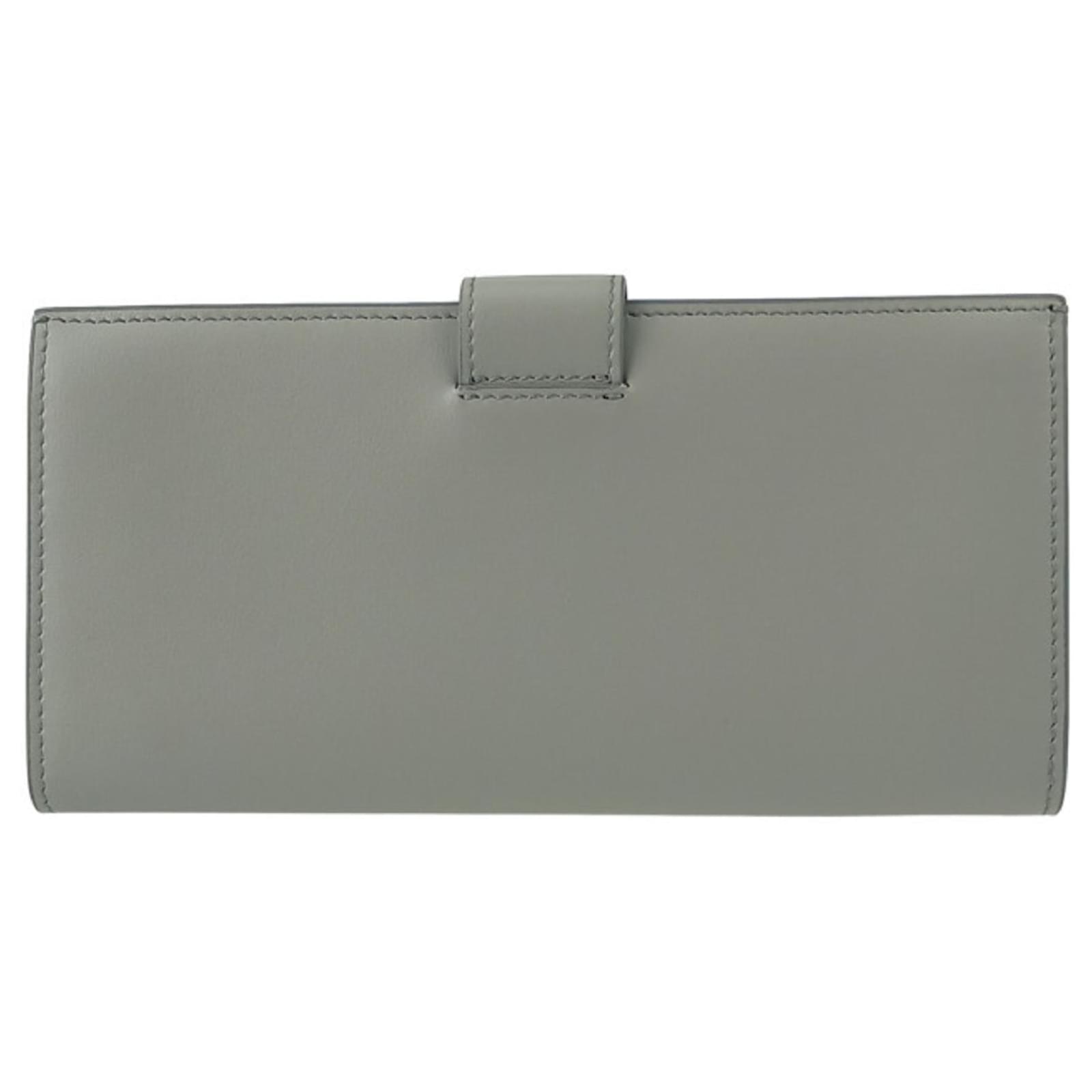 Prada City Calfskin Tab Wallet Grey Leather ref.2539735 - Joli Closet