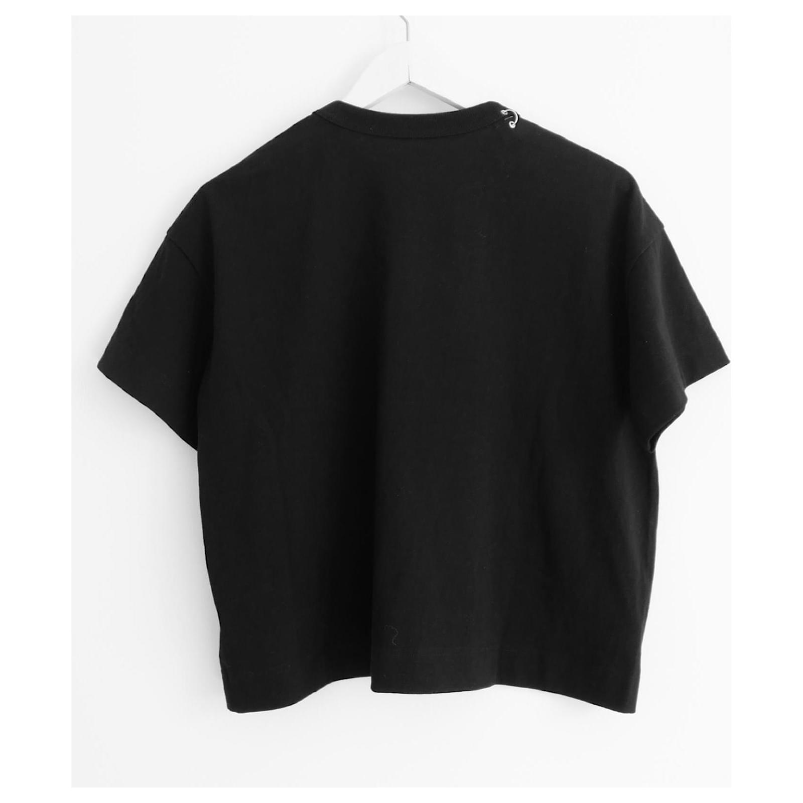 Sacai Piercing T-Shirt Top Black Cotton ref.2540452 - Joli Closet