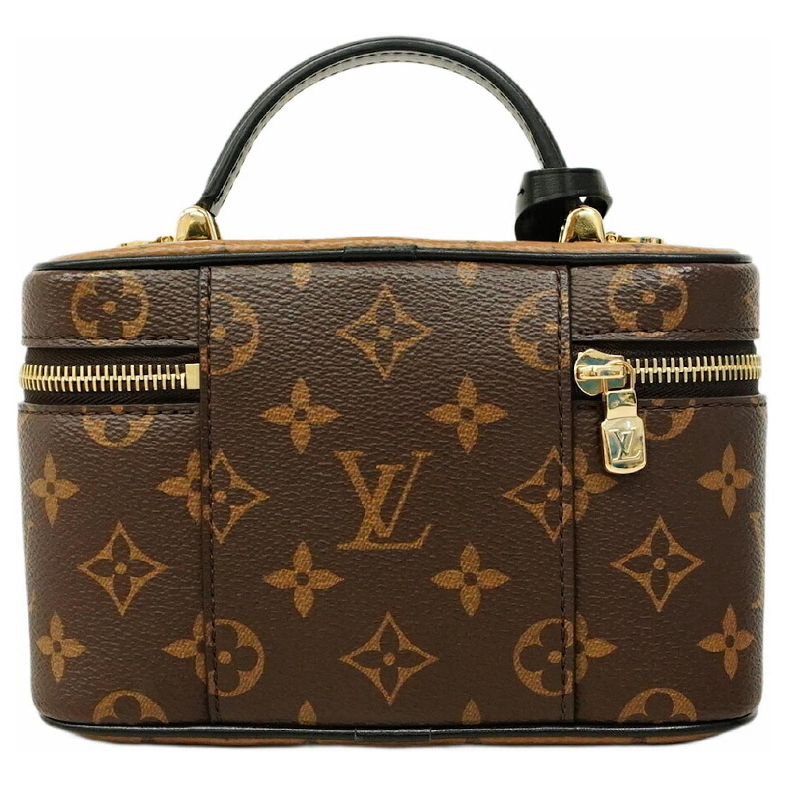 Louis Vuitton Monogram Reverse Vanity Chain Pouch Brown ref