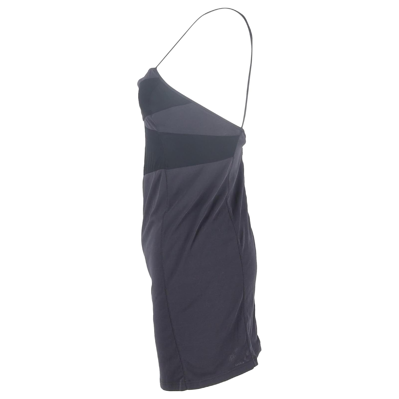 Chlo Square Neck Mini Dress in Navy Blue Cotton ref.2543154 - Joli Closet