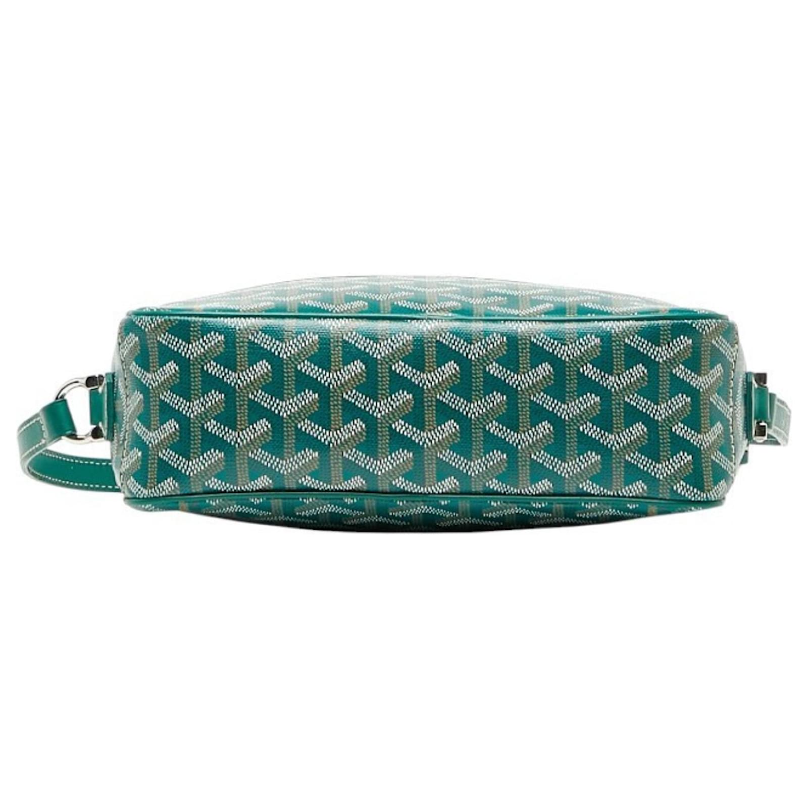 Goyard Cup Vert PM Crossbody Shoulder Bag Green Leather Plastic