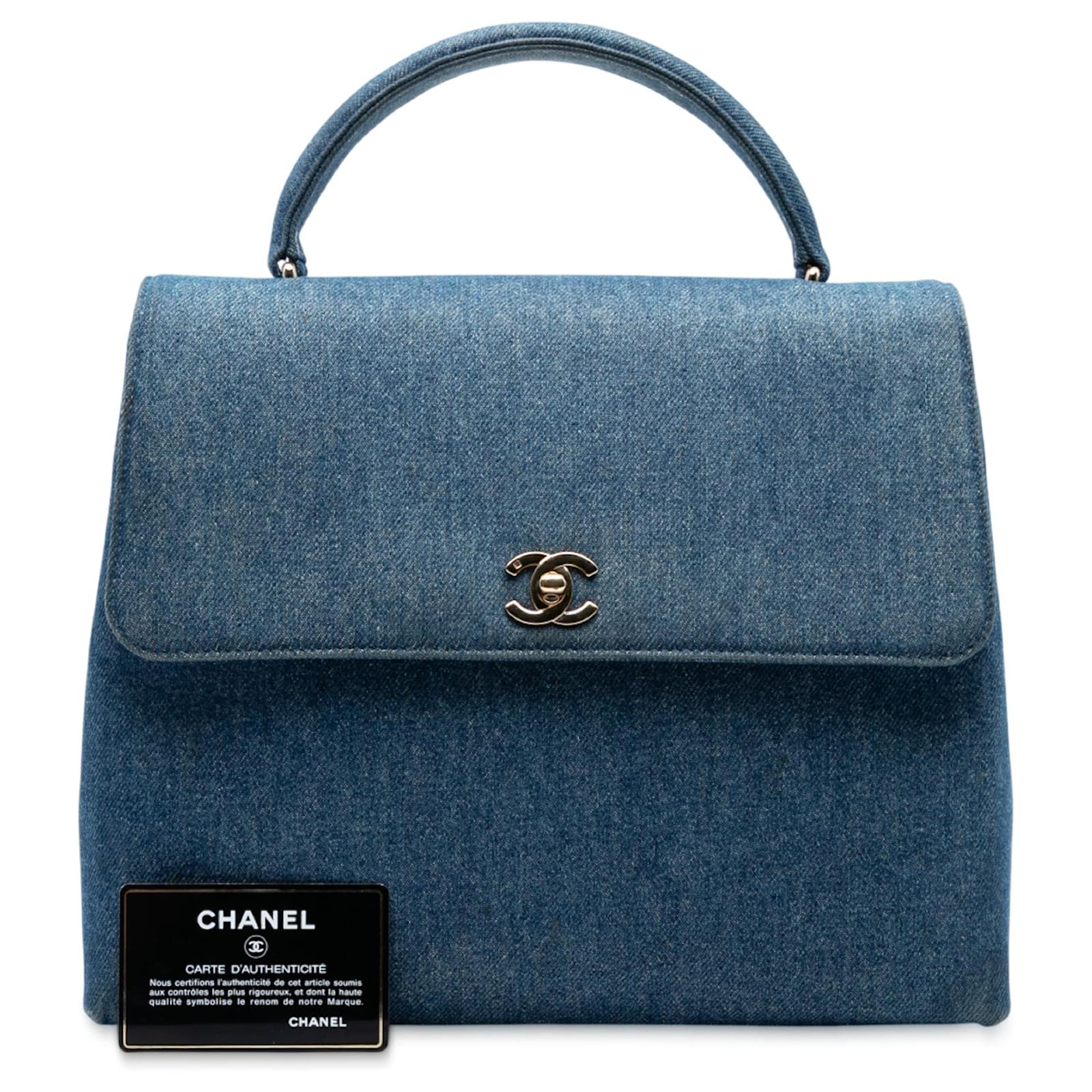 CHANEL シャネルCC P19433 SPORTS 02S スカート ブルー Chanel Blue CC Denim Kelly Top Handle Bag Cloth ref.2544532 - Joli