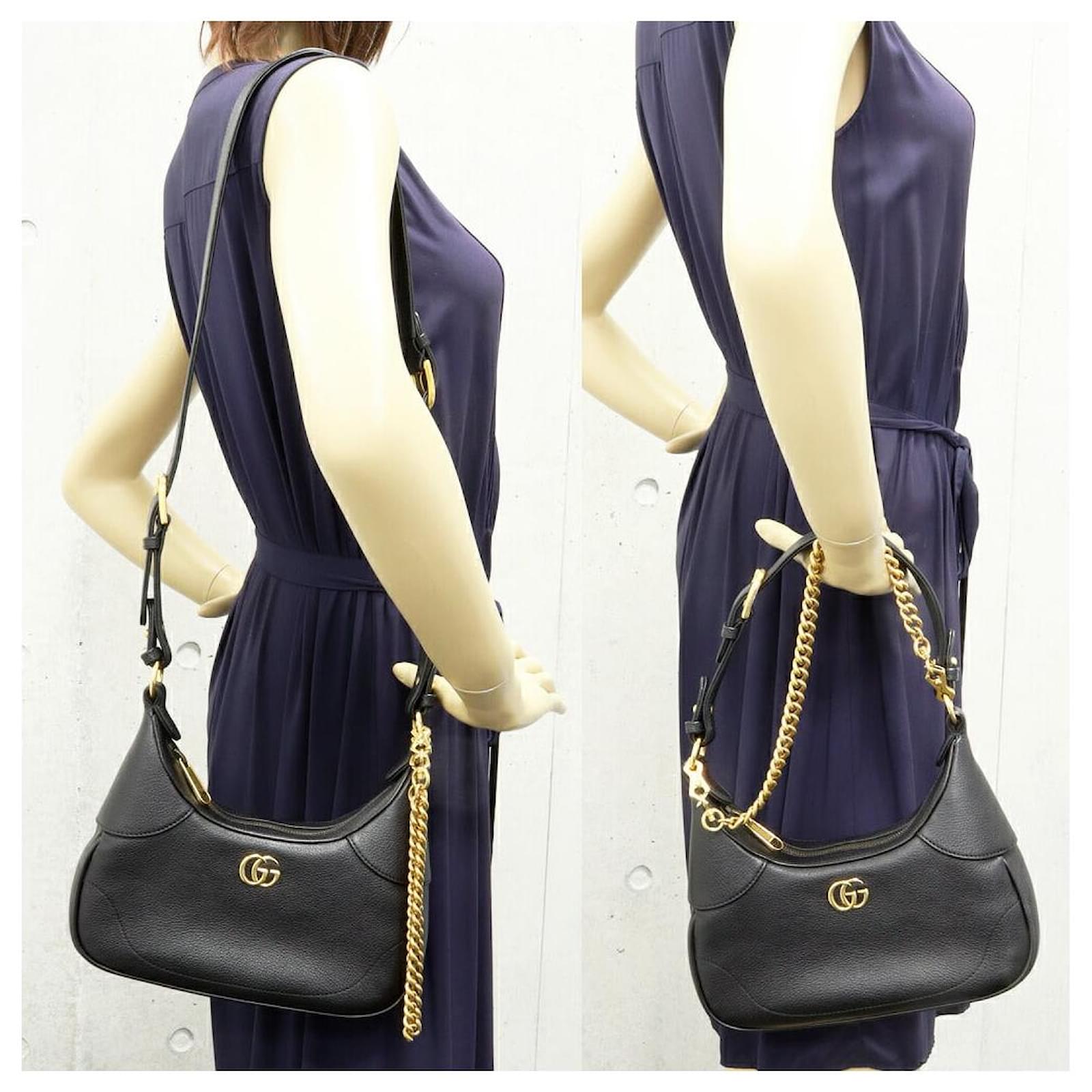 Gucci Aphrodite Calf 2way Shoulder Bag Black Leather ref.2544846