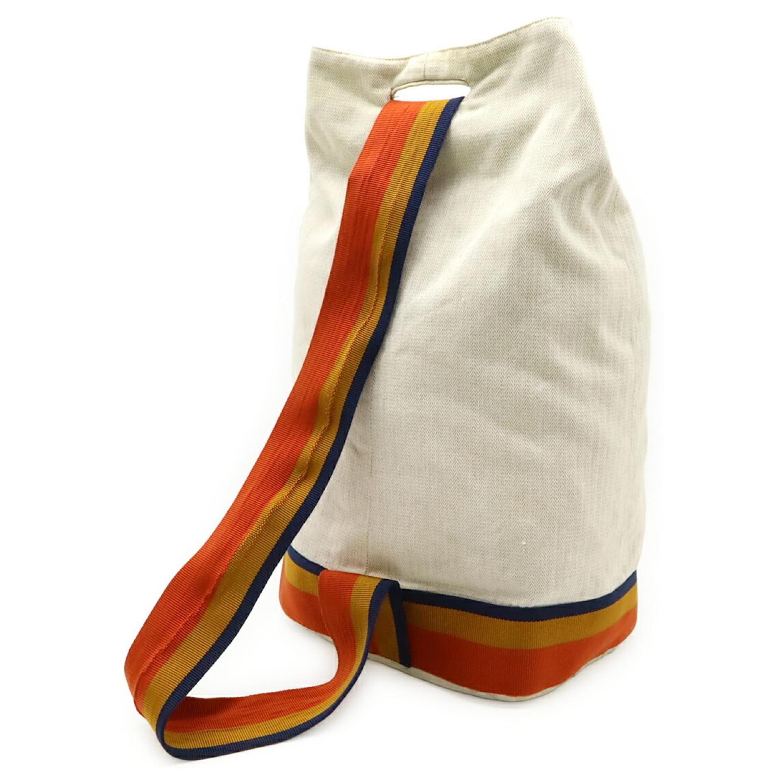 Hermès Hermes Cavalier Shoulder Bag Orange Yellow Navy blue Cloth
