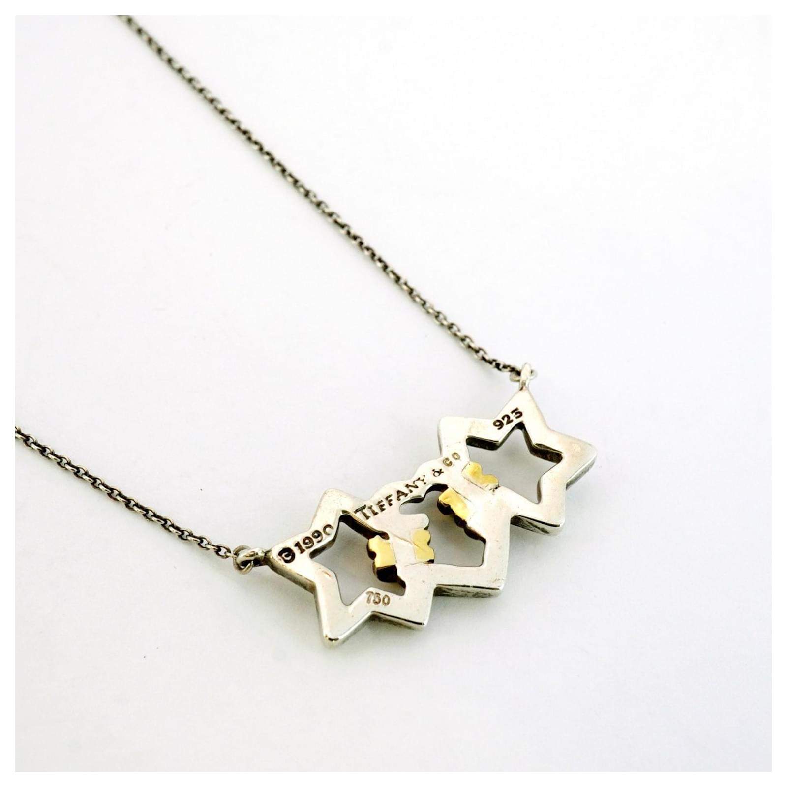 Tiffany & Co Tiffany Triple Star Heart Necklace in 18K Yellow Gold