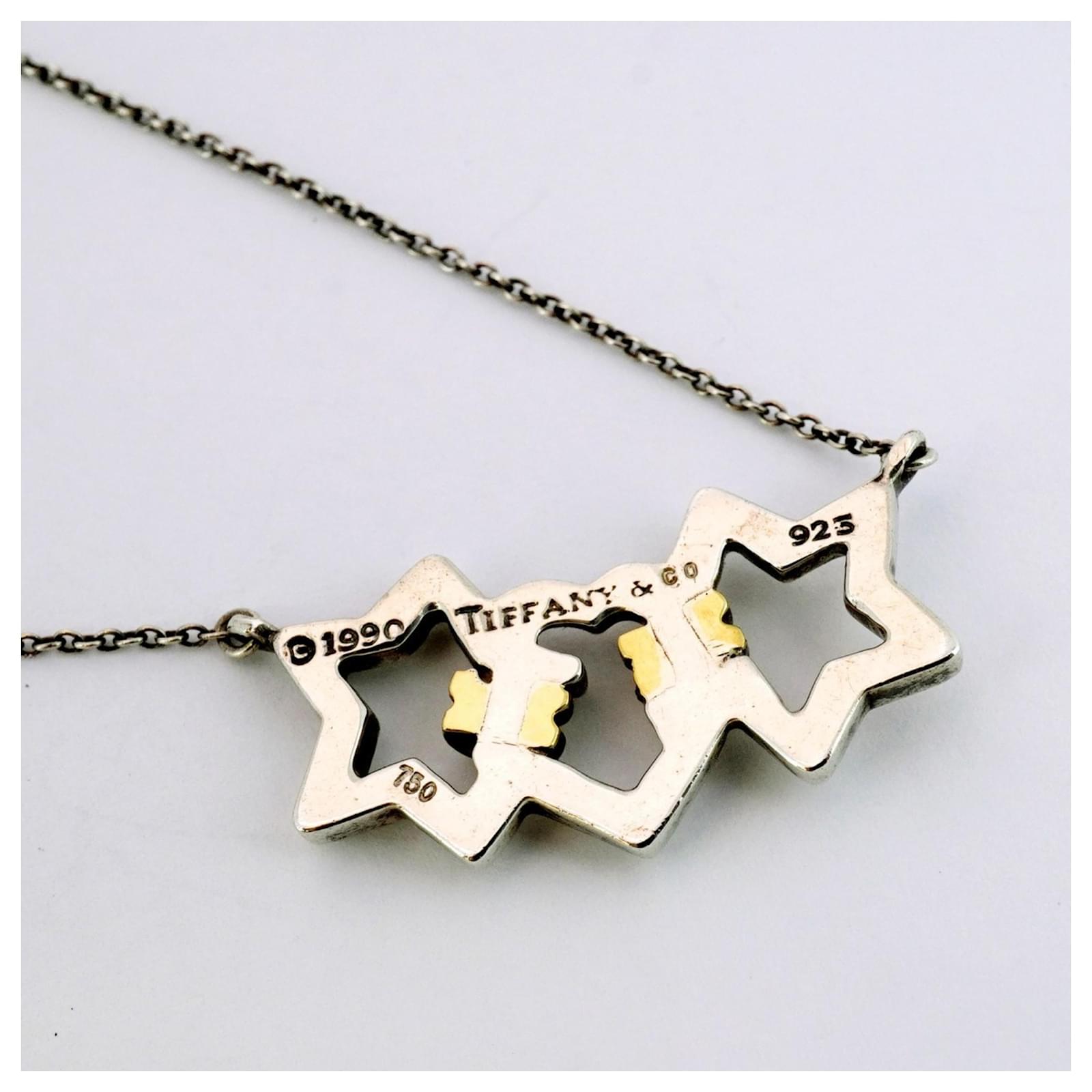 【再値下げ】TIFFANY&Co. Triple star necklace Tiffany & Co Tiffany Triple Star Heart Necklace in 18K Yellow Gold