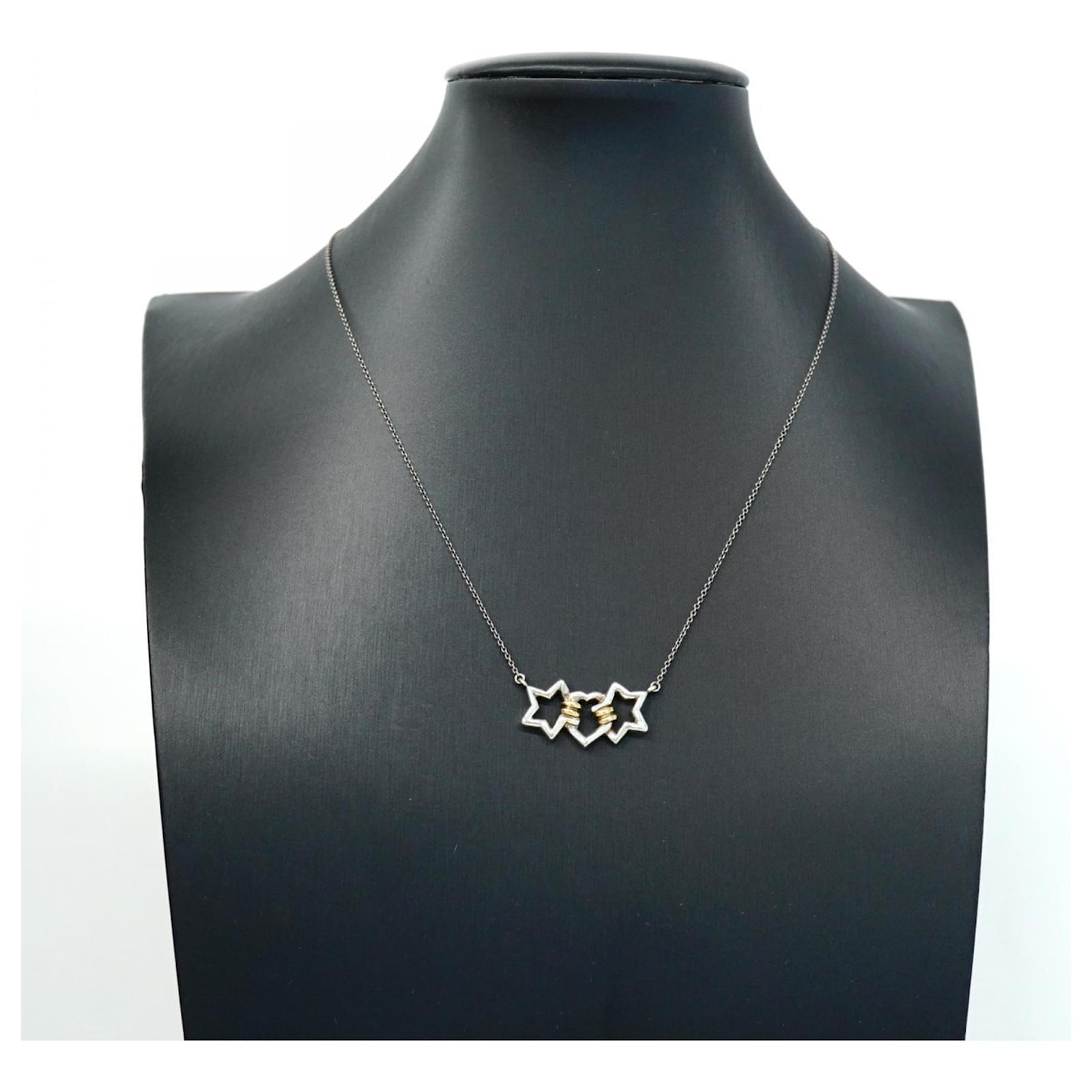 Tiffany & Co Tiffany Triple Star Heart Necklace in 18K Yellow Gold