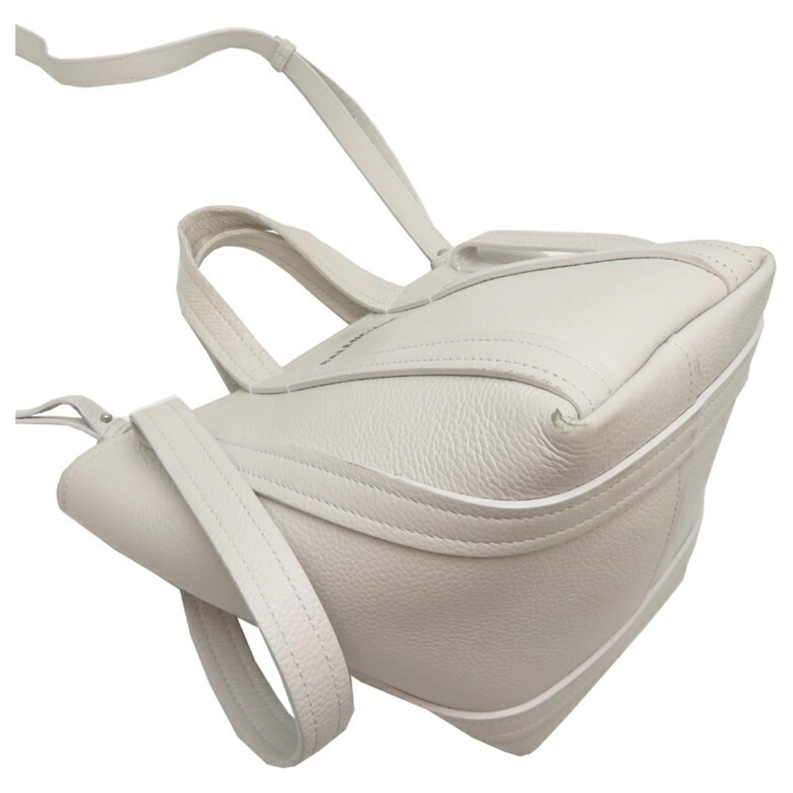 Balenciaga Everyday XS North South Tote Bag White Leather ref