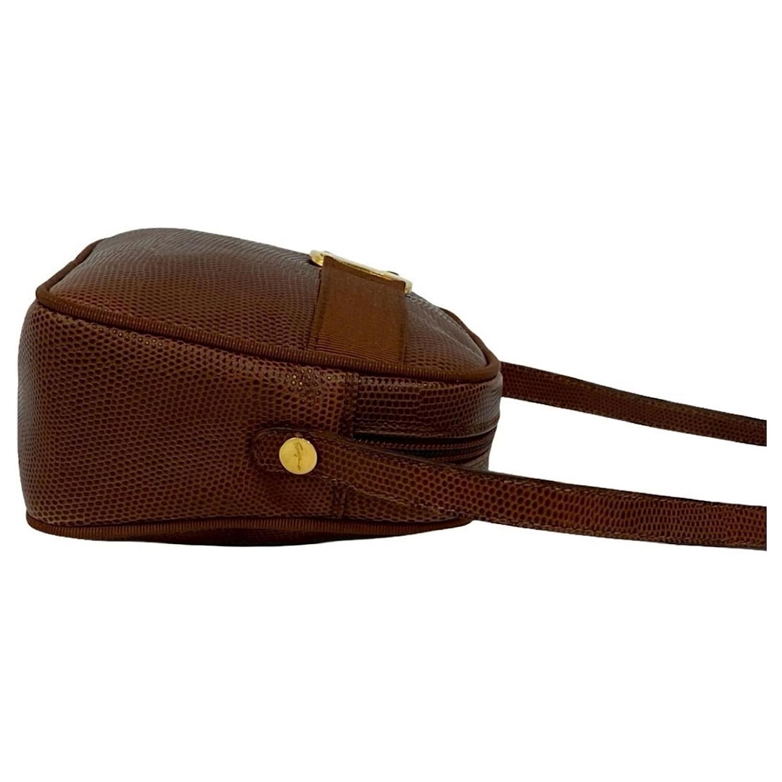 Salvatore Ferragamo Vara Brown Shoulder Bag Leather ref.2550659