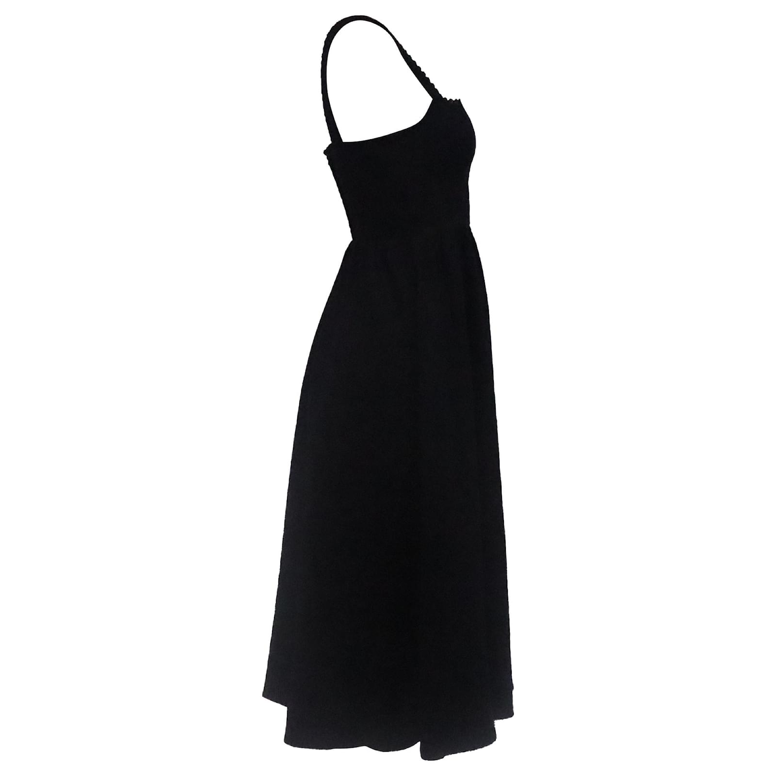 Reformation Lace-Trimmed Sleeveless Midi Dress in Black Linen (Sold) - Joli  Closet