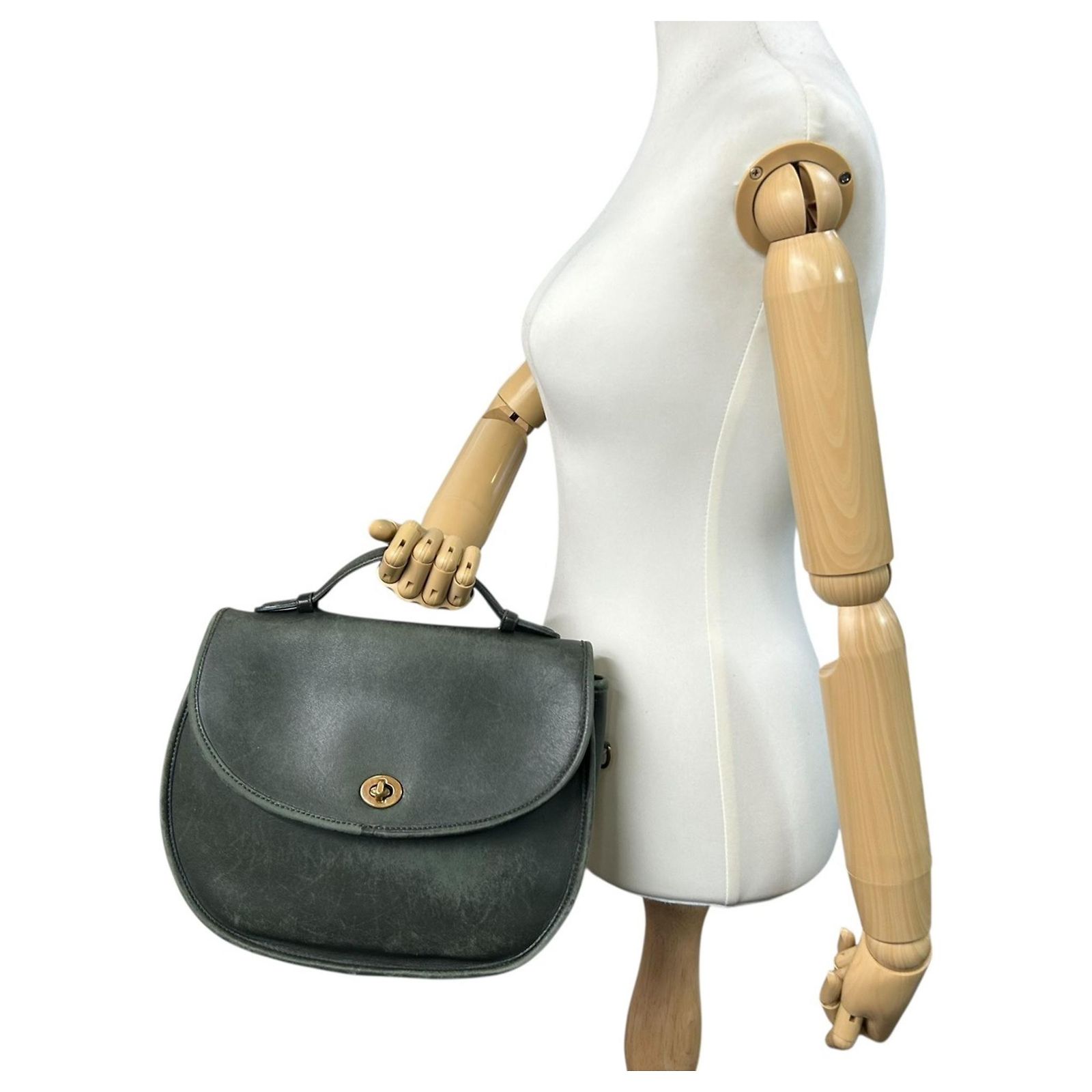 Coach Old Glovetanned Leather Shoulder Bag Green ref.JC2553069 