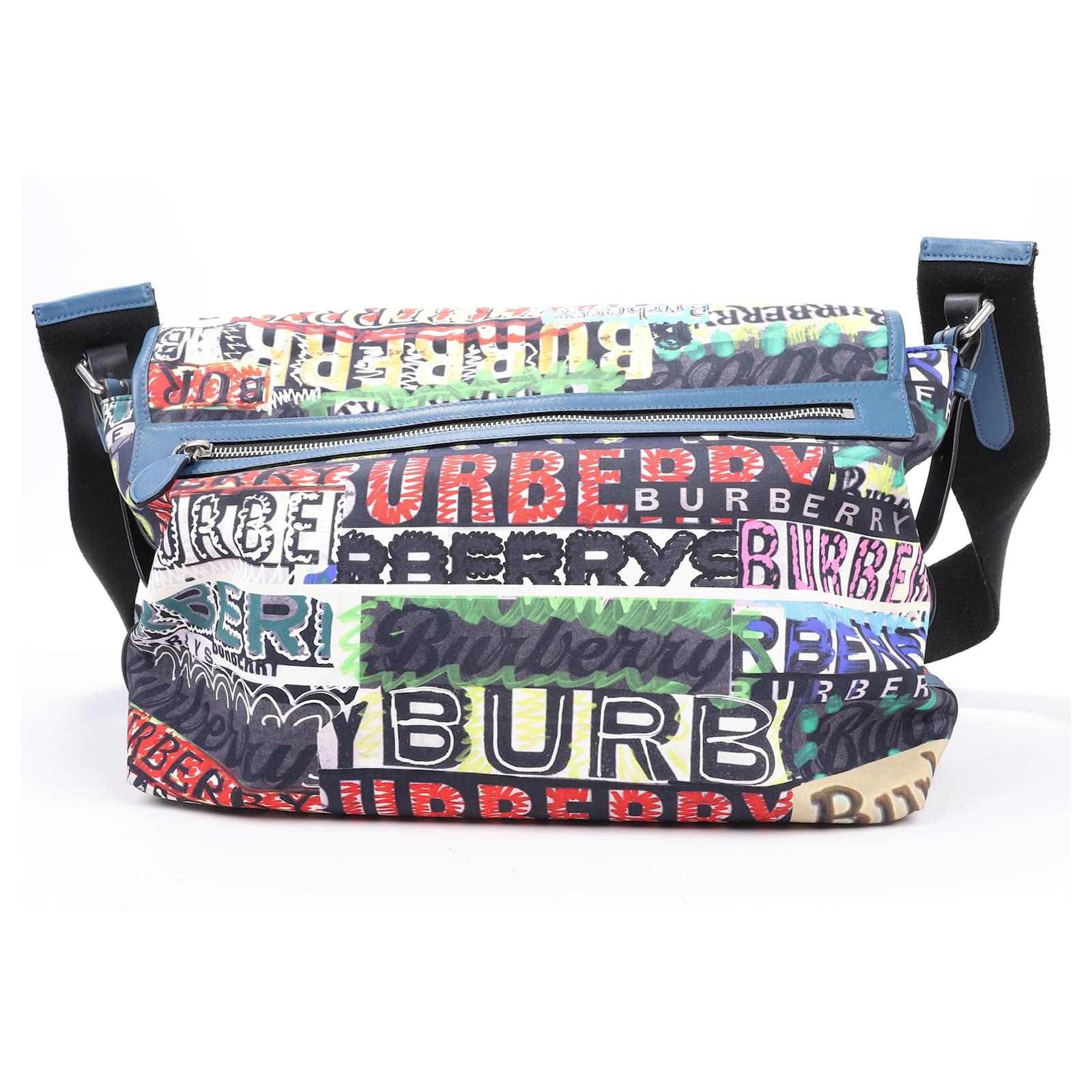 Burberry Graffiti Logo Printed Messenger Bag Multicolor Navy blue Burberry Graffiti Logo Printed Messenger Bag Multicolor Navy blue
