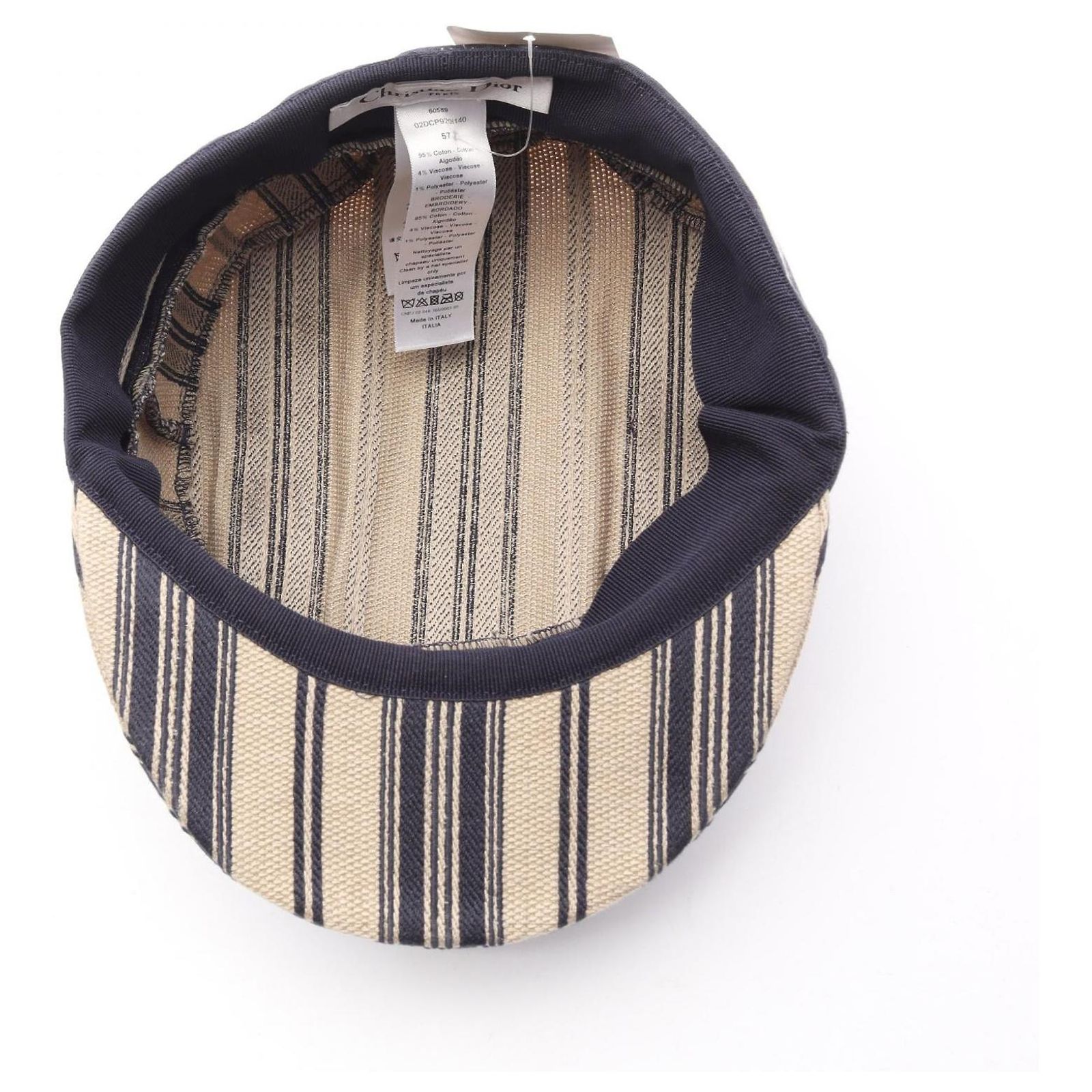 Christian Dior Dior Baker Boy Cotton Cap Brown Beige ref  display picture 2