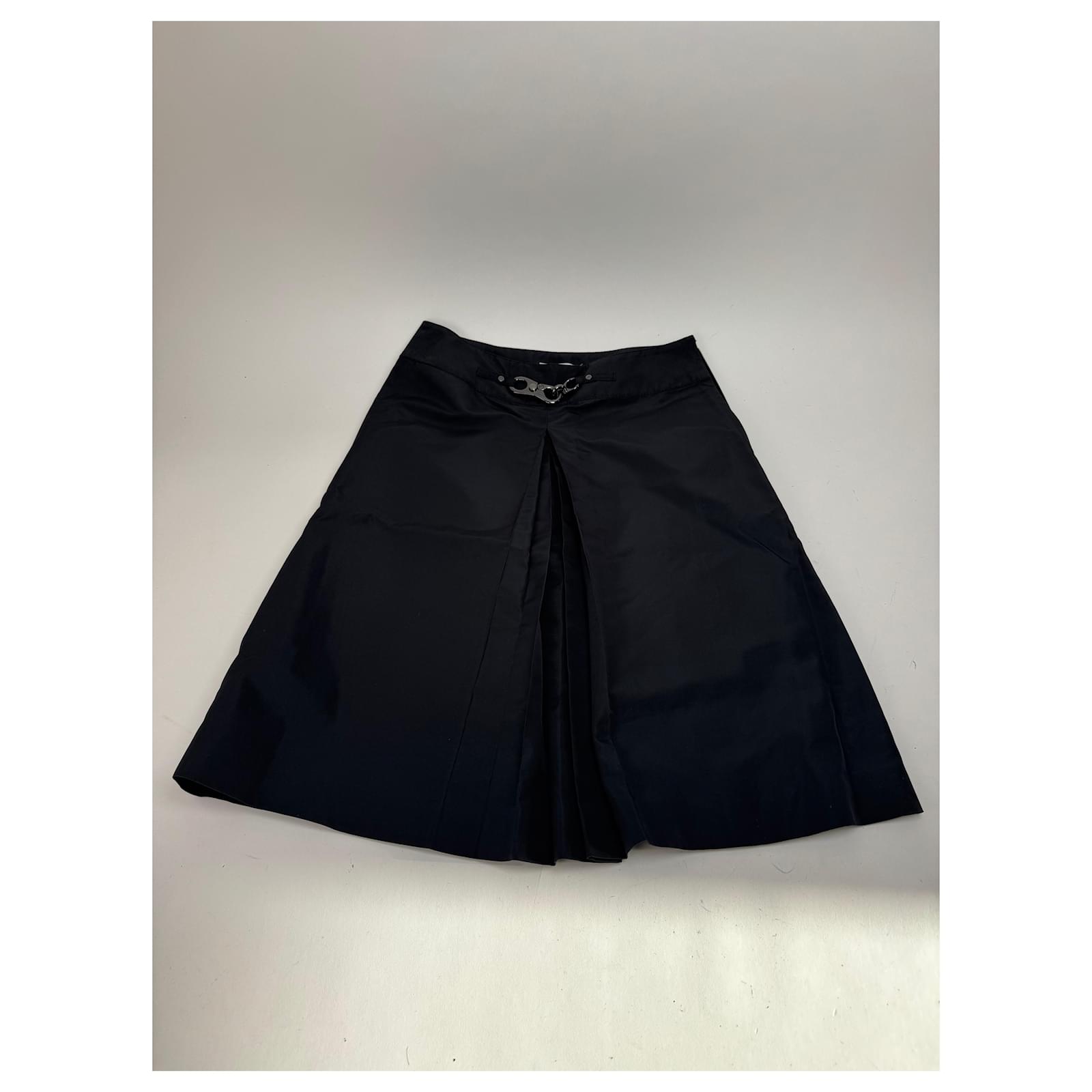 Céline Vintage Celine Paris Silk Skirt black 36/S ref.2558135