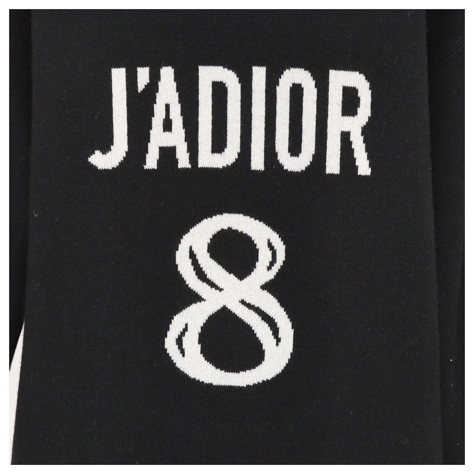 Christian Dior Black Cashmere Blend J'adior 8 Hooded Sweater