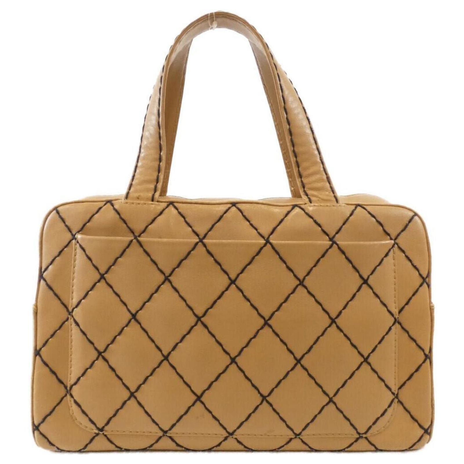 Chanel Wild Stitch Line 18121 Handbag Beige Leather ref.JC2559658 
