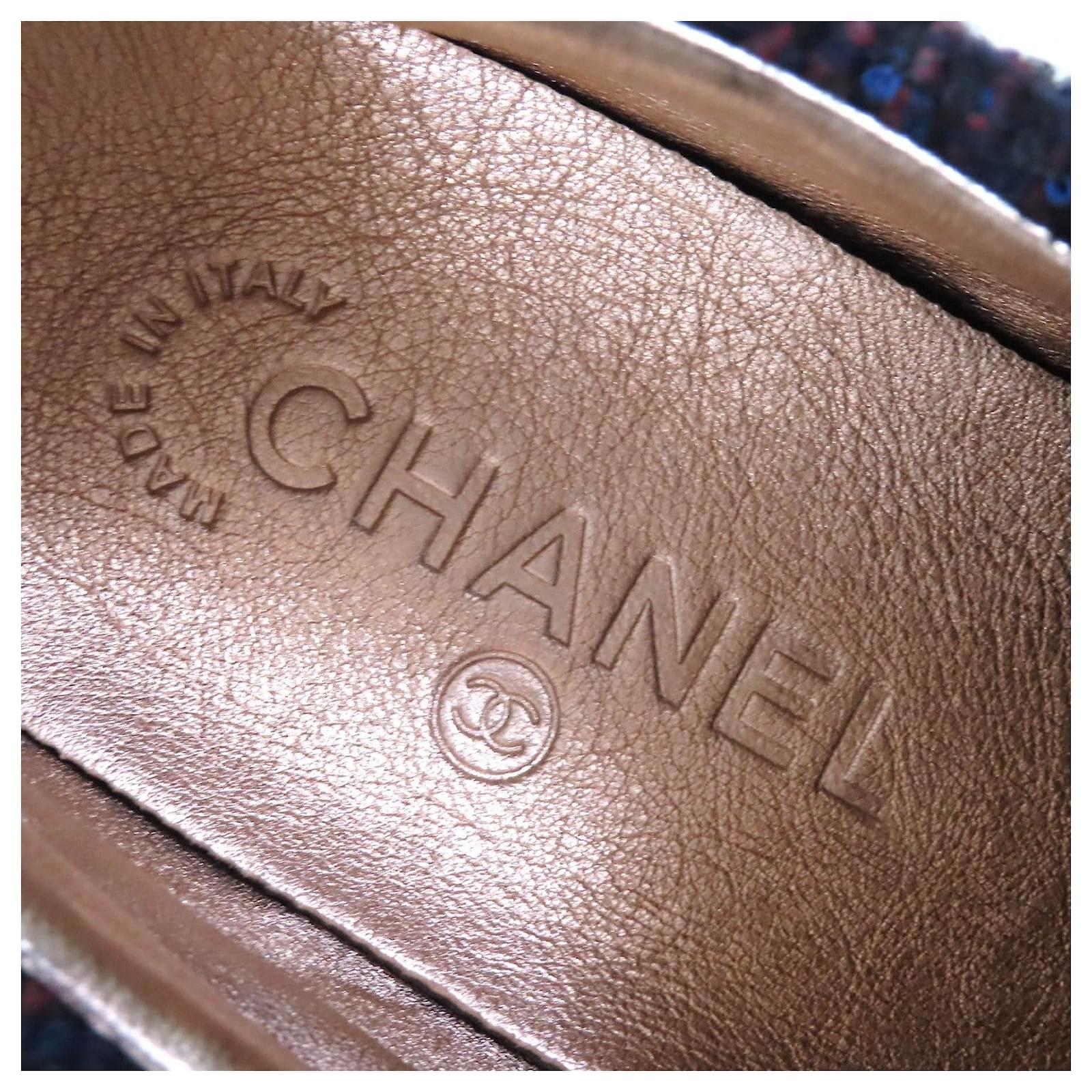 Chanel COCO Mark Tweed Switch Suede leather Sneakers Brown Black