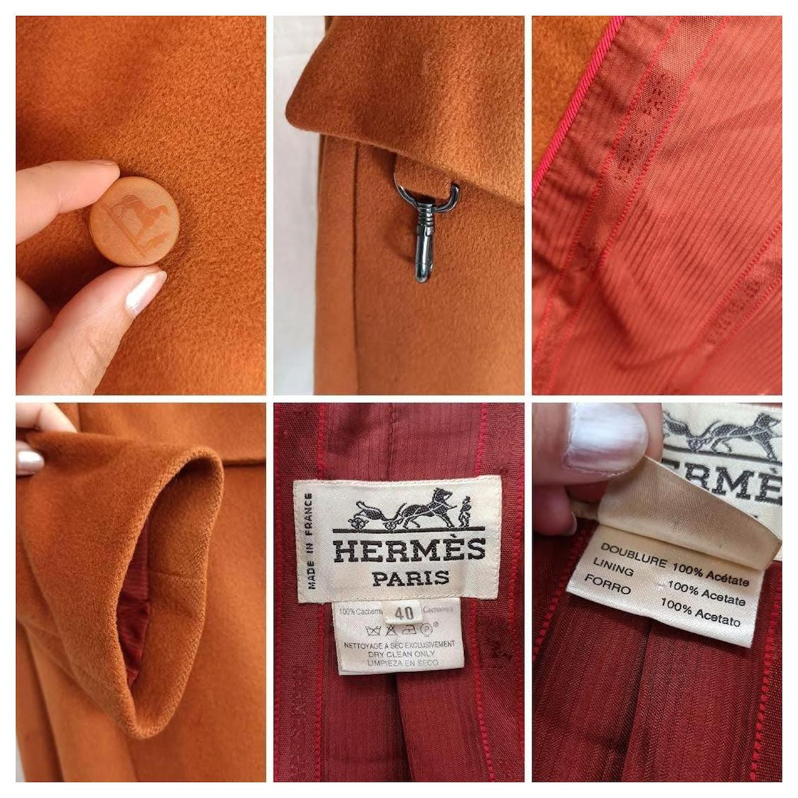 Hermès Vintage Hermes coat from the early '80s Brown Cashmere ref