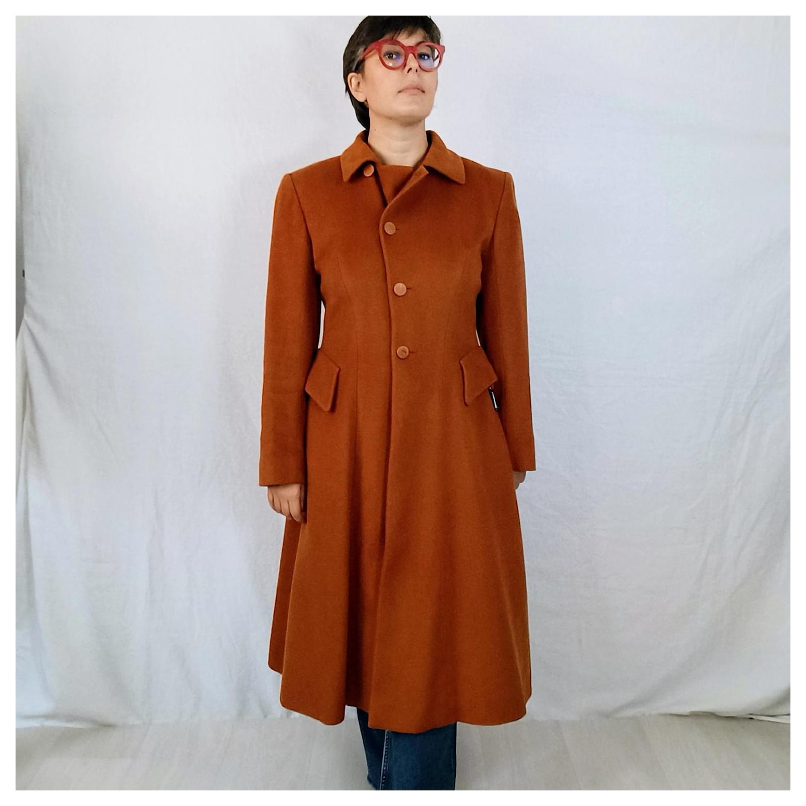 Hermès Vintage Hermes coat from the early '80s Brown Cashmere ref