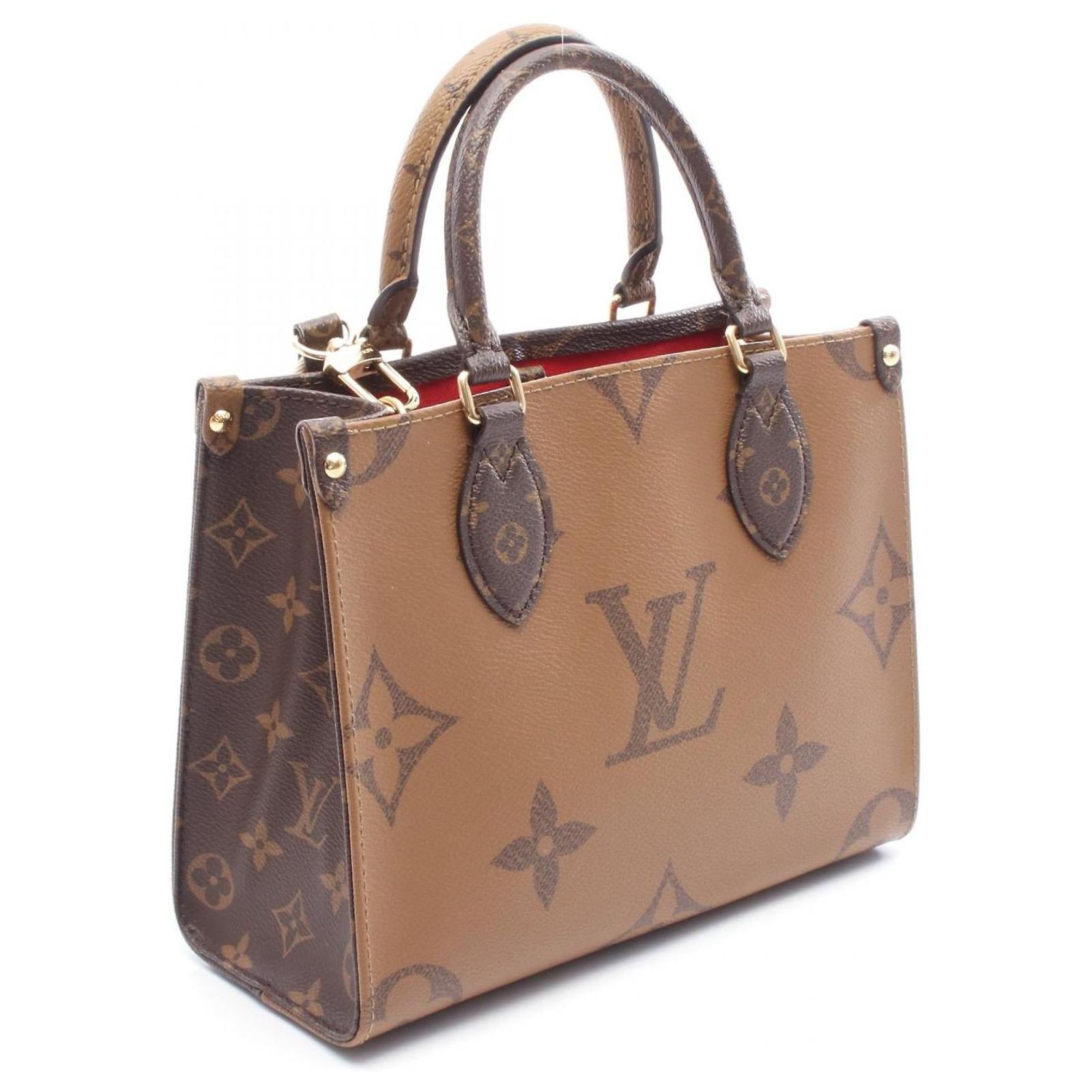 ⭐︎ 冴羽獠 Louis Vuitton トートバッグ ブラウン Louis Vuitton OnTheGo PM Handbag Monogram Brown Cloth ref.2567426