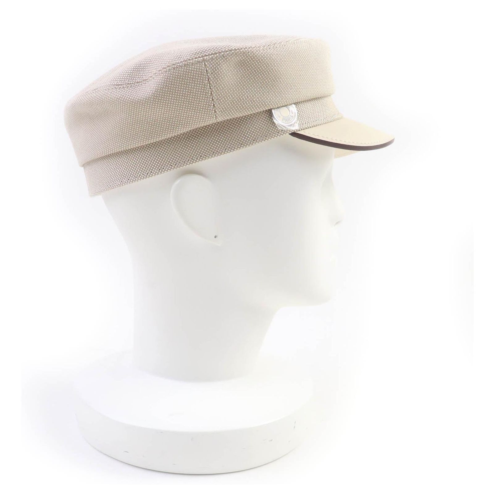 Hermès Hermes Cotton Cap Brown Beige ref.2568201 - Joli Closet display picture 2