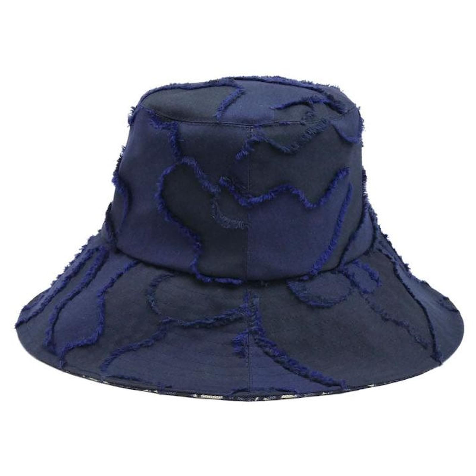 Christian Dior Dior Oblique Hat Bucket Hat Blue Cotton ref.2569033