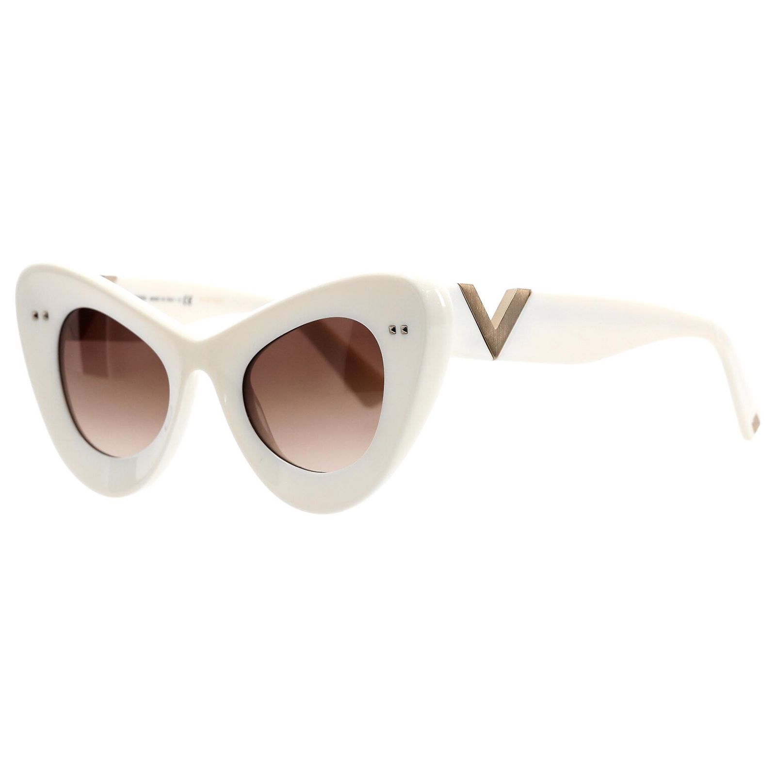 Valentino Garavani VLogo VA4090 Cat-Eye Sunglasses in Ivory  display picture 3