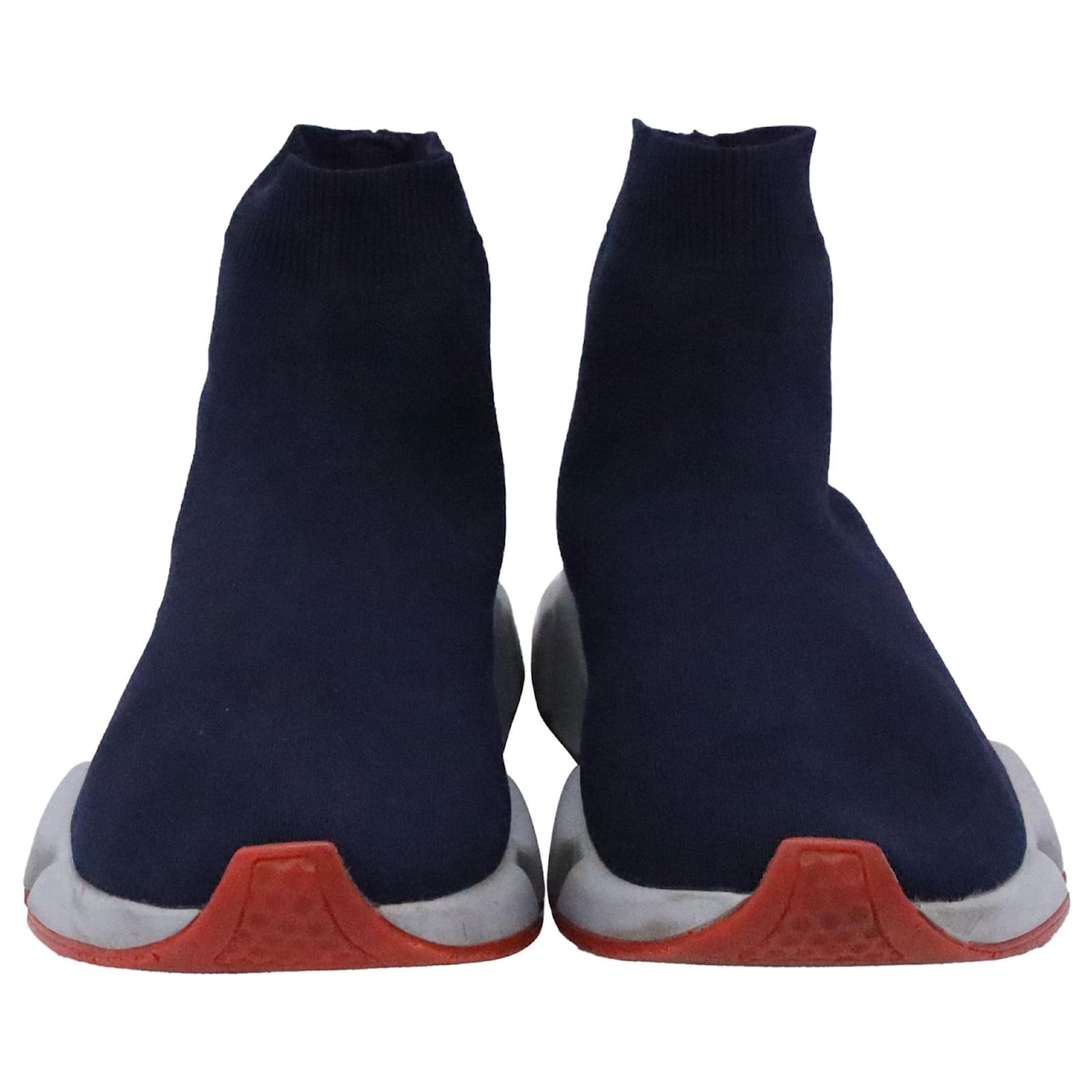 Balenciaga Speed Trainer Sneakers in Navy Blue Polyester ref