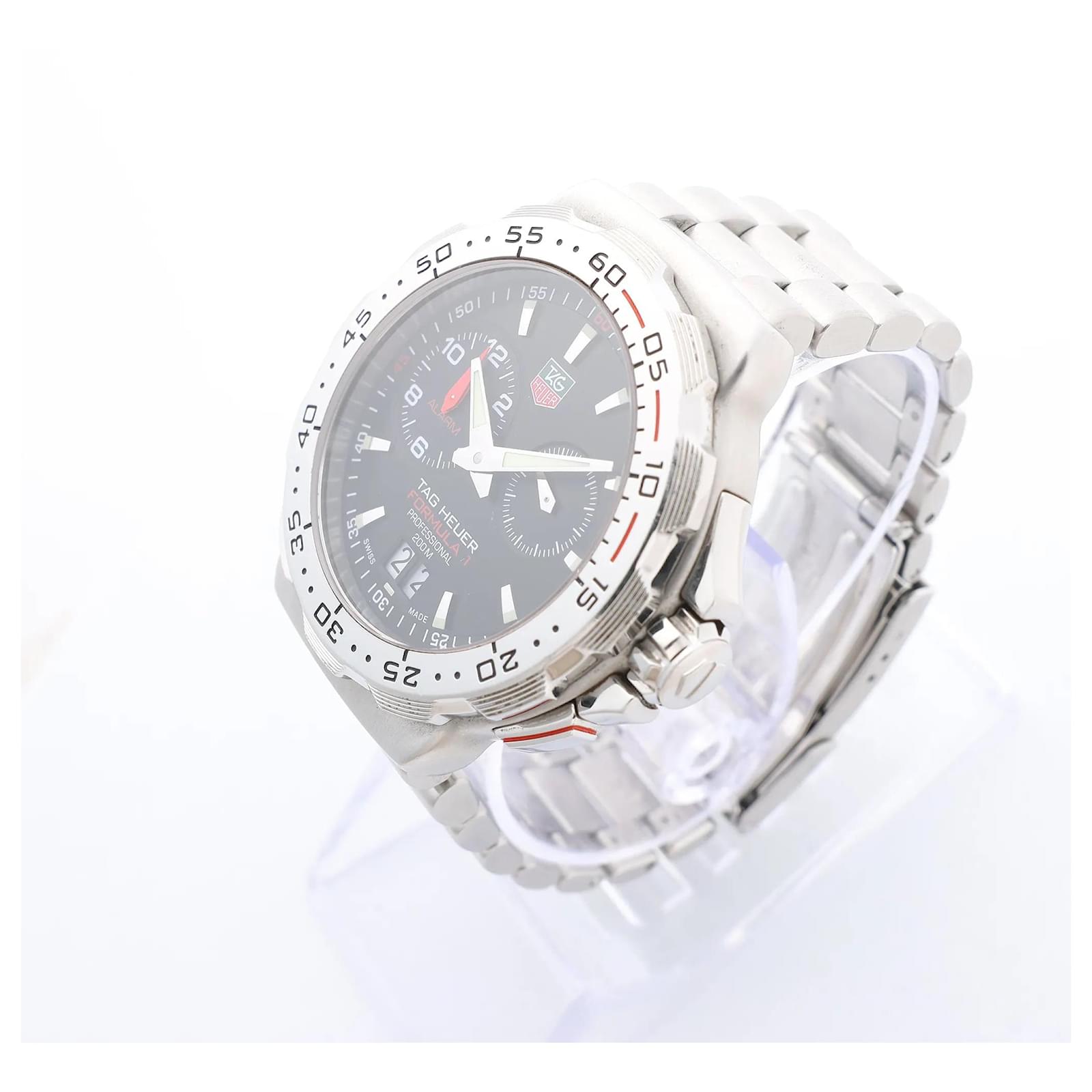 TAG Heuer Formula WAH111C RPN7452 SS QZ Black Dial Watch Steel