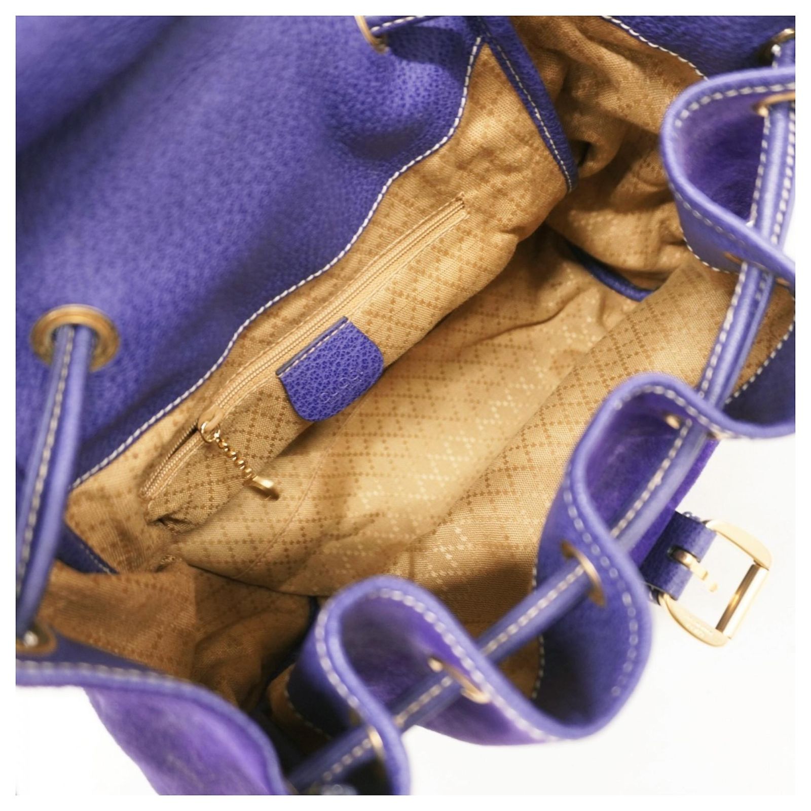 Gucci Purple Suede Backpack ref.JC2571626 (Sold) - Joli Closet display picture 1