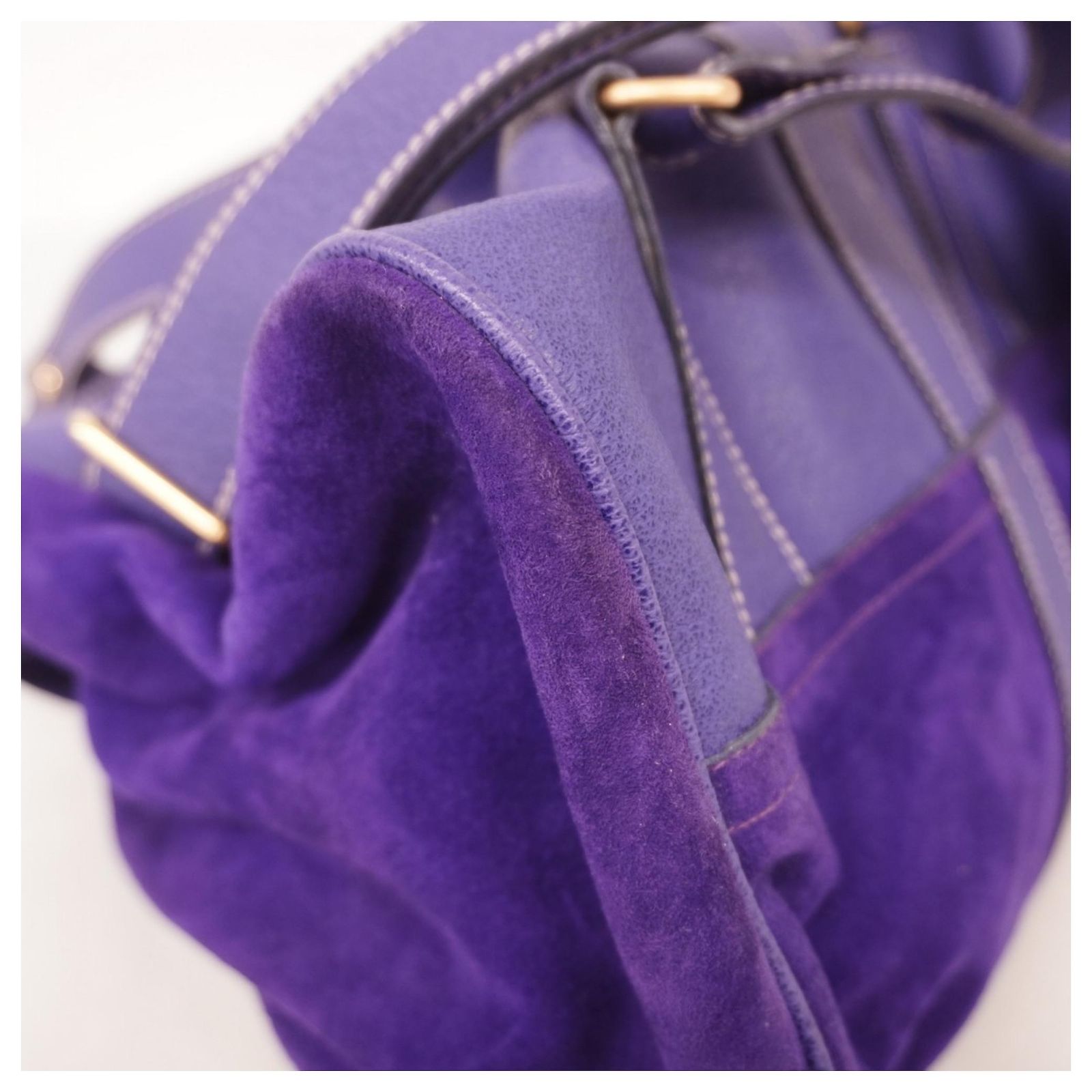 Gucci Deep Purple Suede Backpack Gucci Dionysus GG Supreme Chain Shoulder Bag with Purple  main image 2