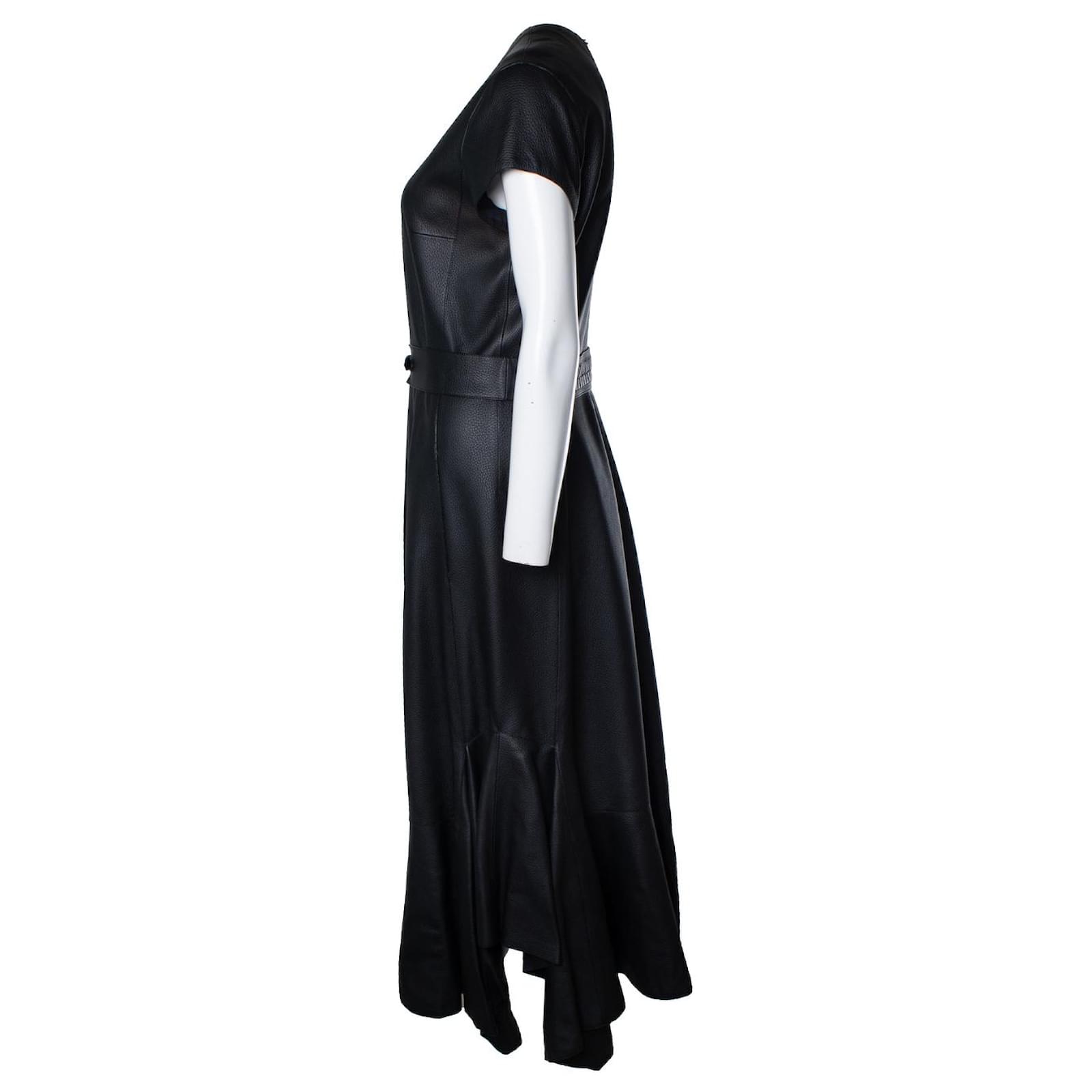 hermes leather dress RECIETY - HERMES LEATHER RUNWAY DRESS