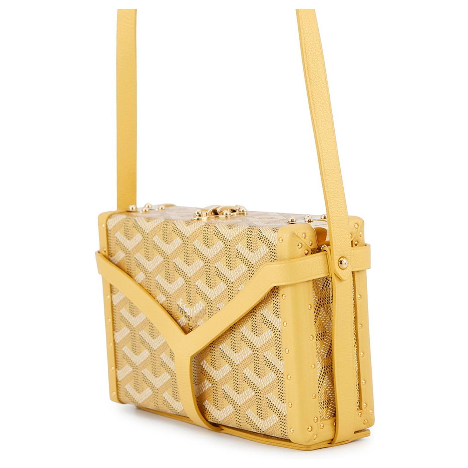 Goyard Minaudière Shoulder Bag Golden Yellow Leather Plastic ref