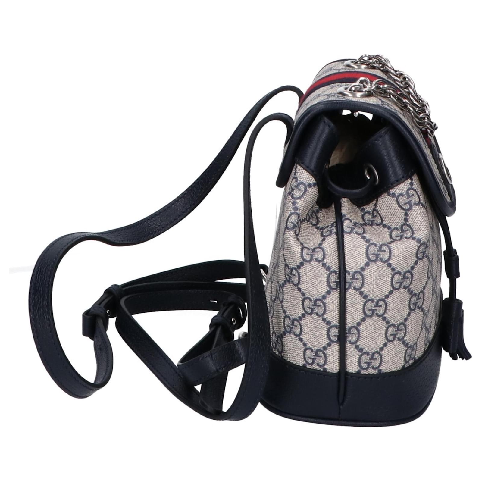 GUCCI 795221 Ophidia GG Supreme Mini Backpack Navy blue Plastic