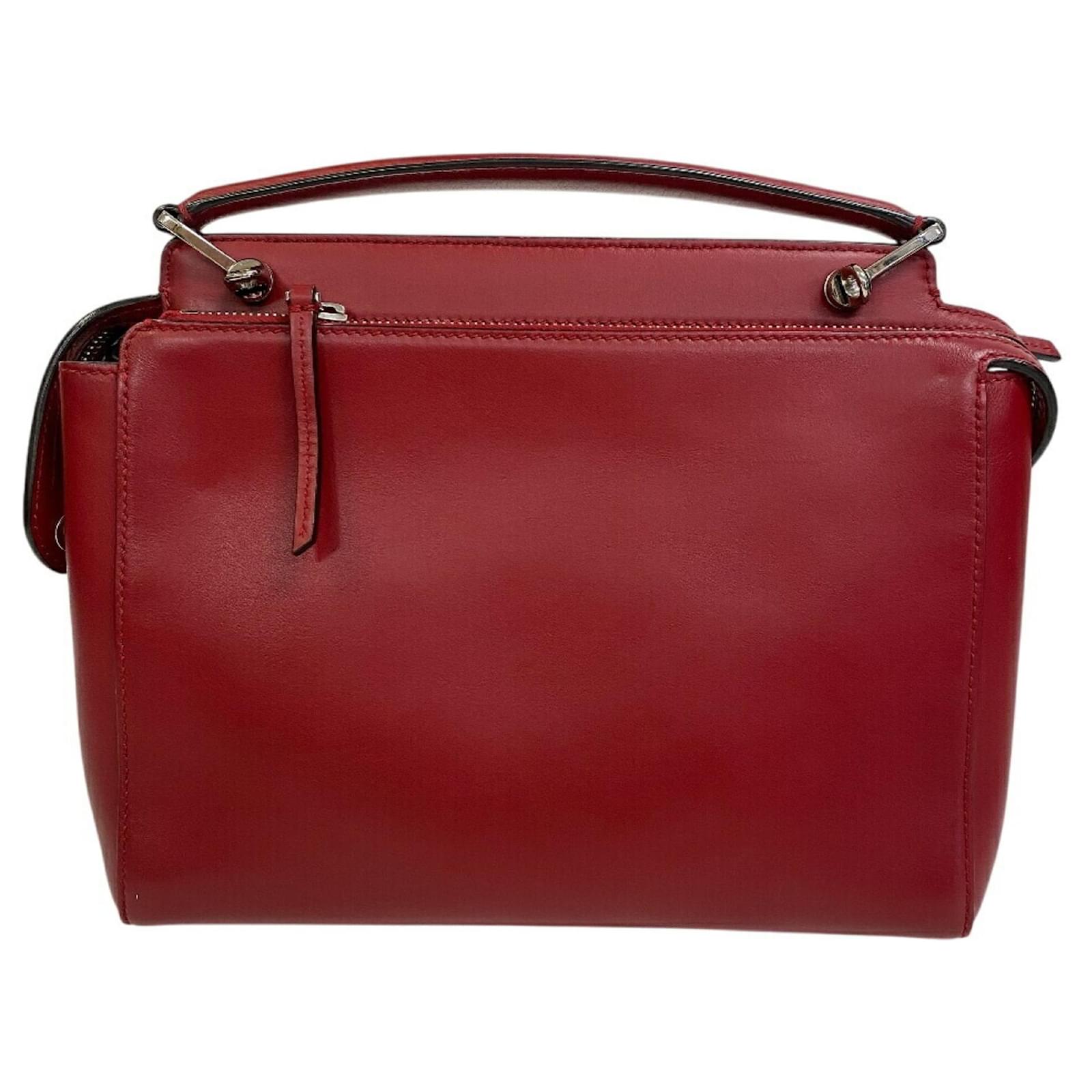 Fendi Dotcom Handbag in Red Leather Joli Closet