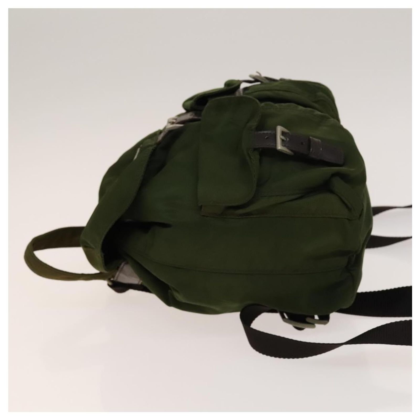Prada Double Front Pocket Backpack Tessuto Khaki Nylon Backpack PRADA Double Front Pocket Re-Nylon Backpack Bag Beige main image 2
