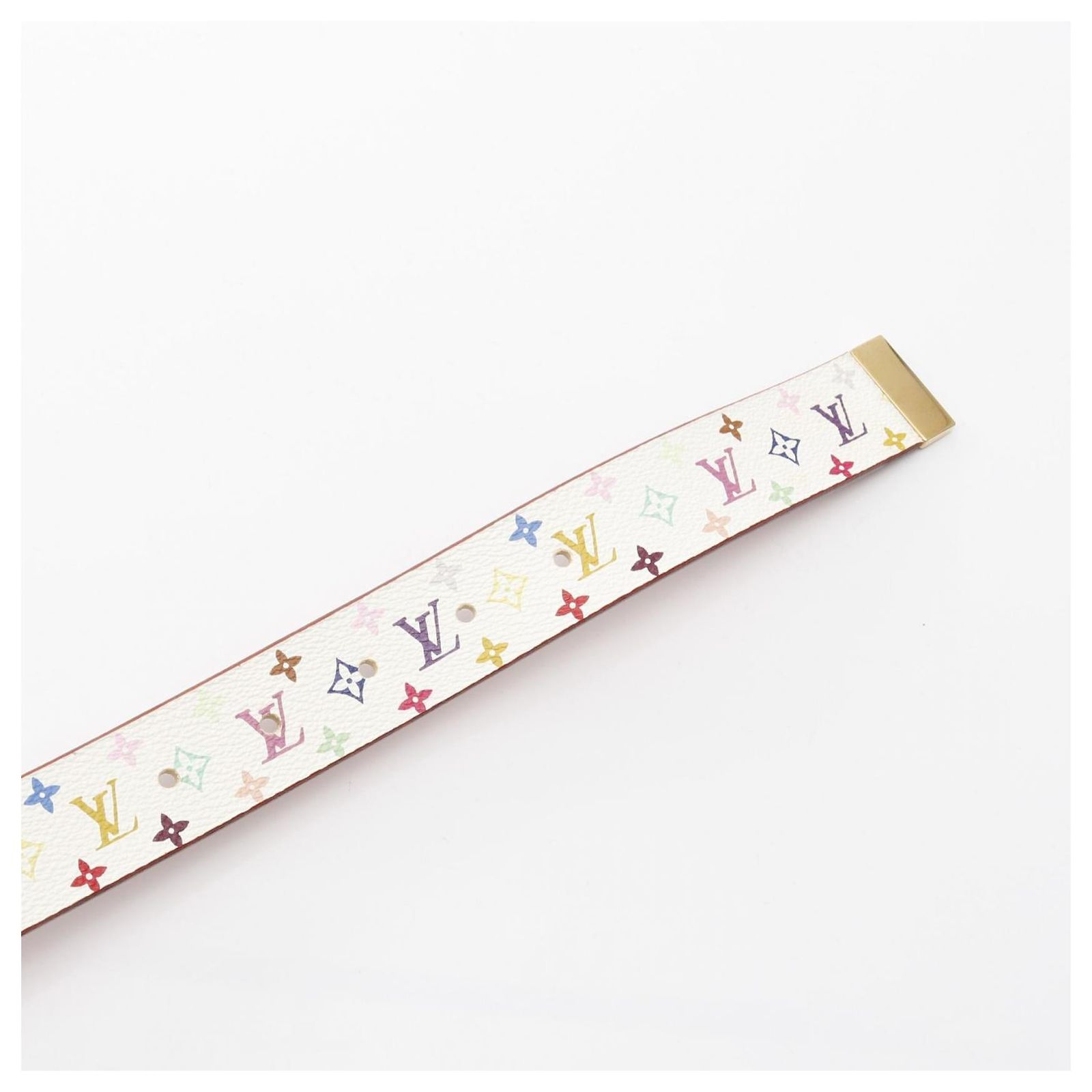 Ceinture en toile enduite Monogram Multicolore Sangle Carré 