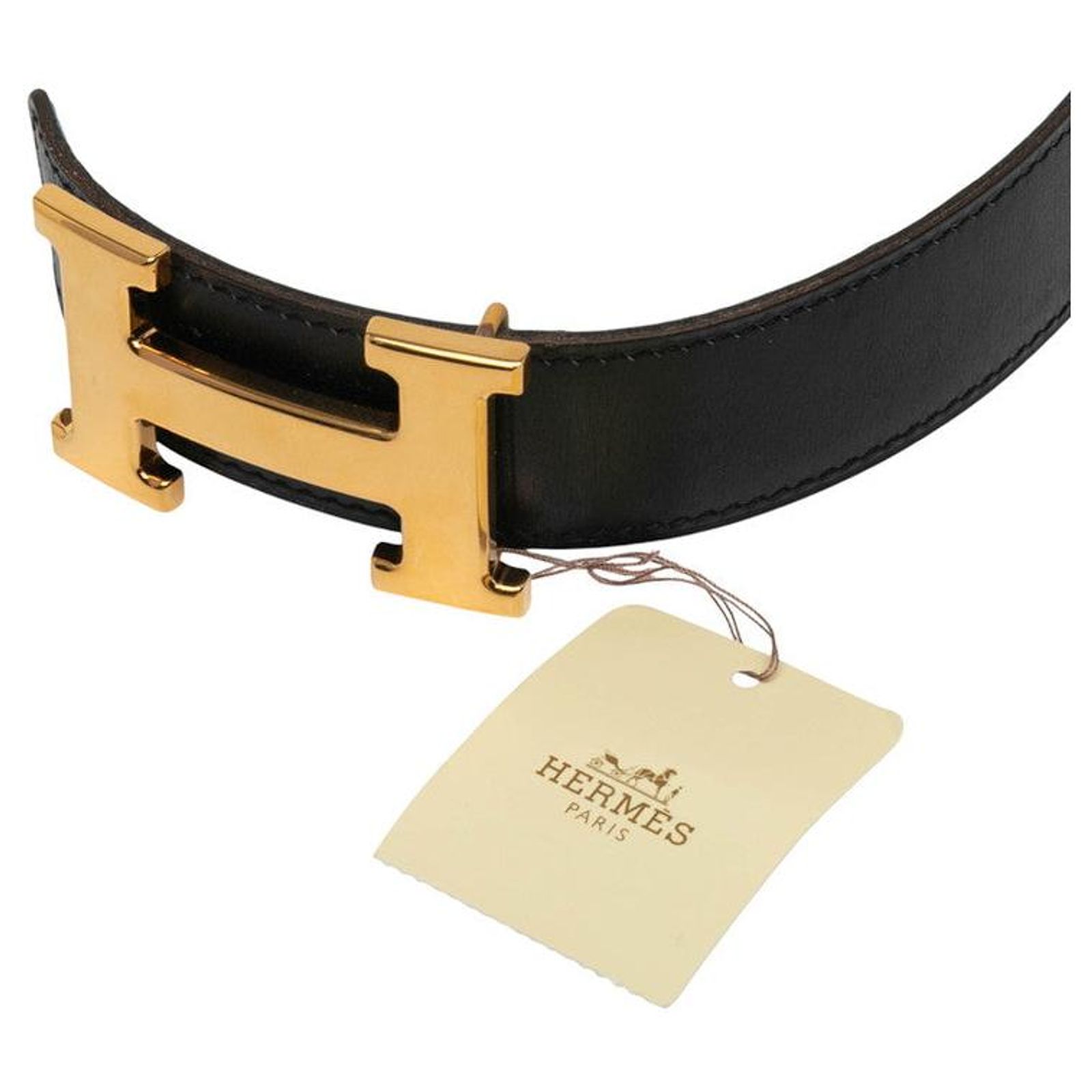 Hermes Constance60 Box Calf Courchevel Reversible Belt Hermès Hermes Constance H Belt Box Calf Togo Belt Black  main image 2