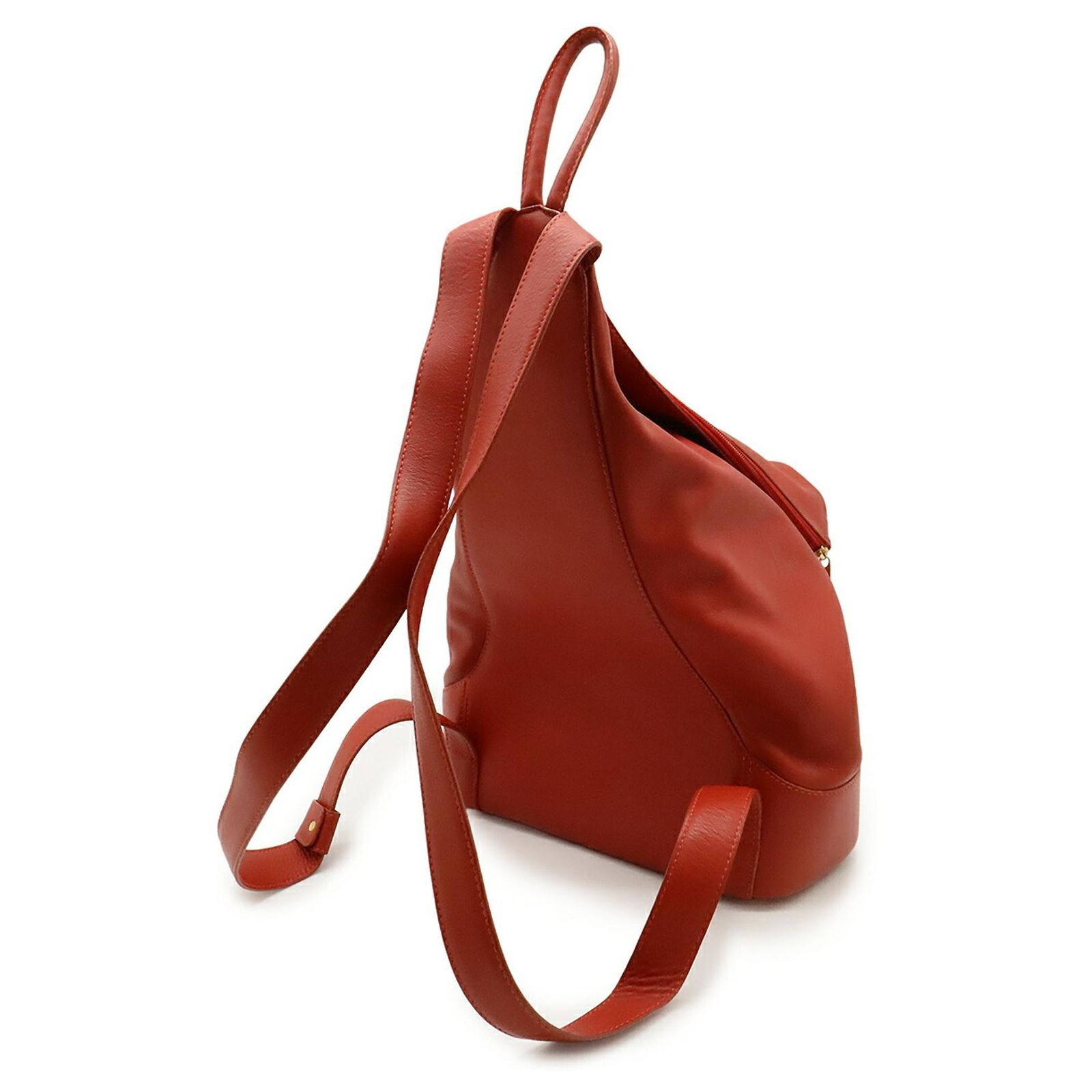 Loewe Anton Sling Backpack in Red Calfskin Leather ref  display picture 3