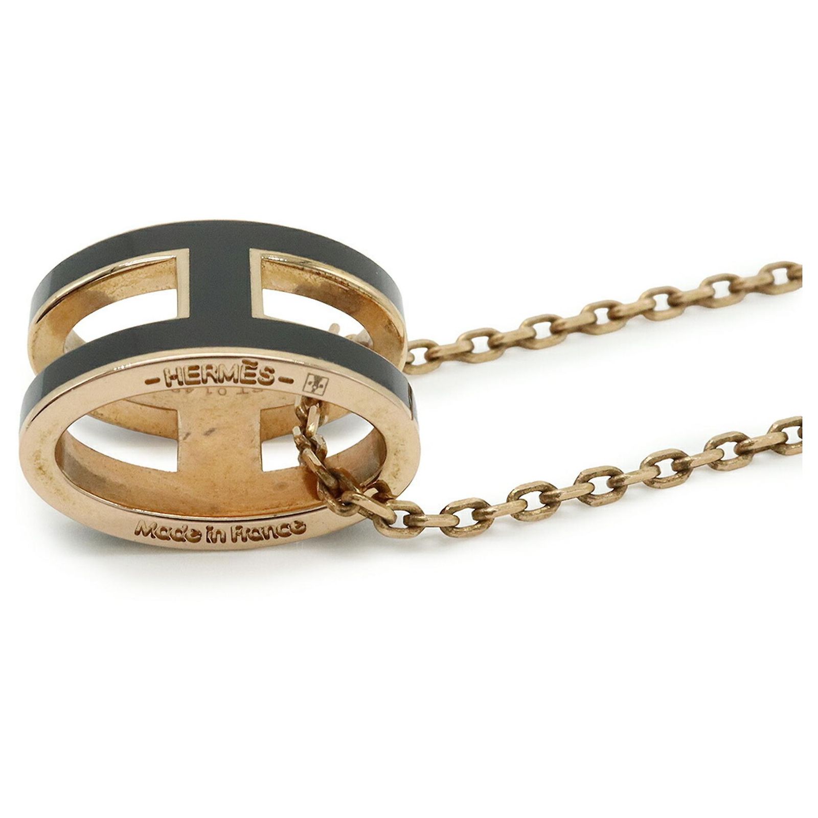 Collier Hermès H Pop - Noir, émail - Occasion