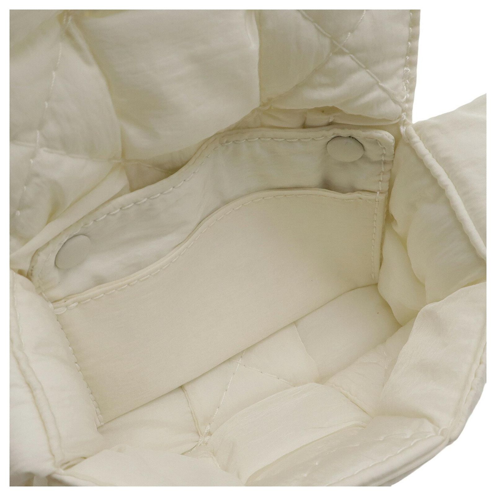 Bottega Veneta Candy Padded Tech Cassette Shoulder Bag White Nylon 