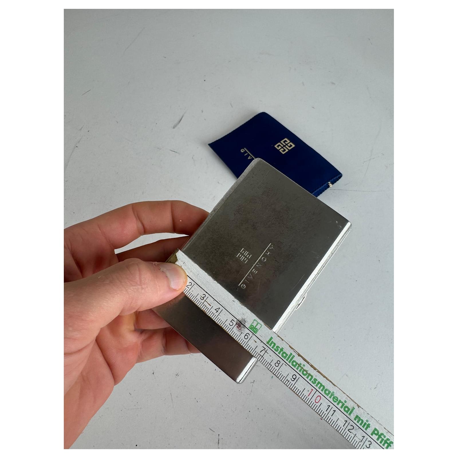 Vintage Givenchy Metal Card Holder / Cigarette Case Silver Silvery  ref.2586535