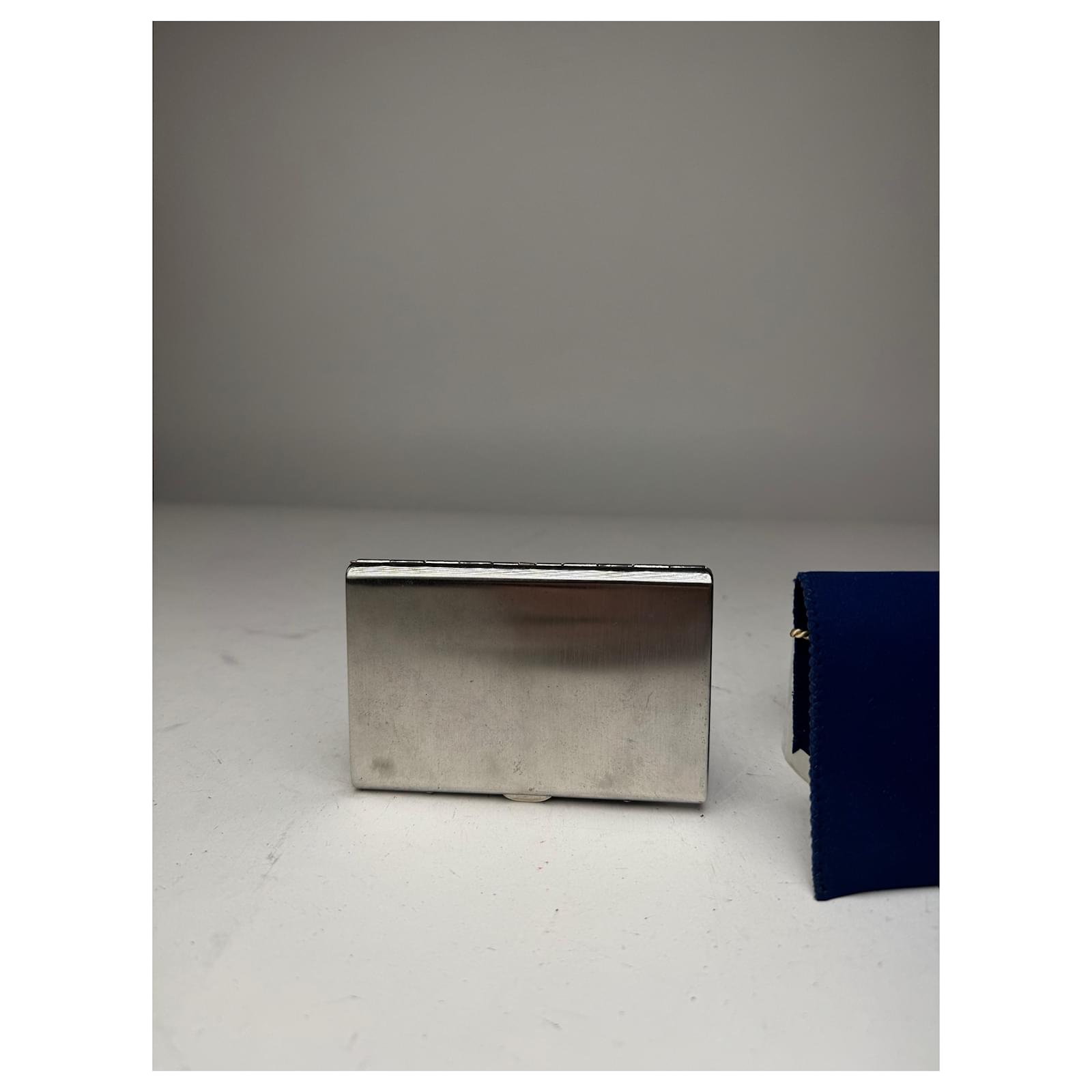 givenchy cigarette case Vintage Givenchy Metal Card Holder / Cigarette Case Silver Silvery  ref.2586535